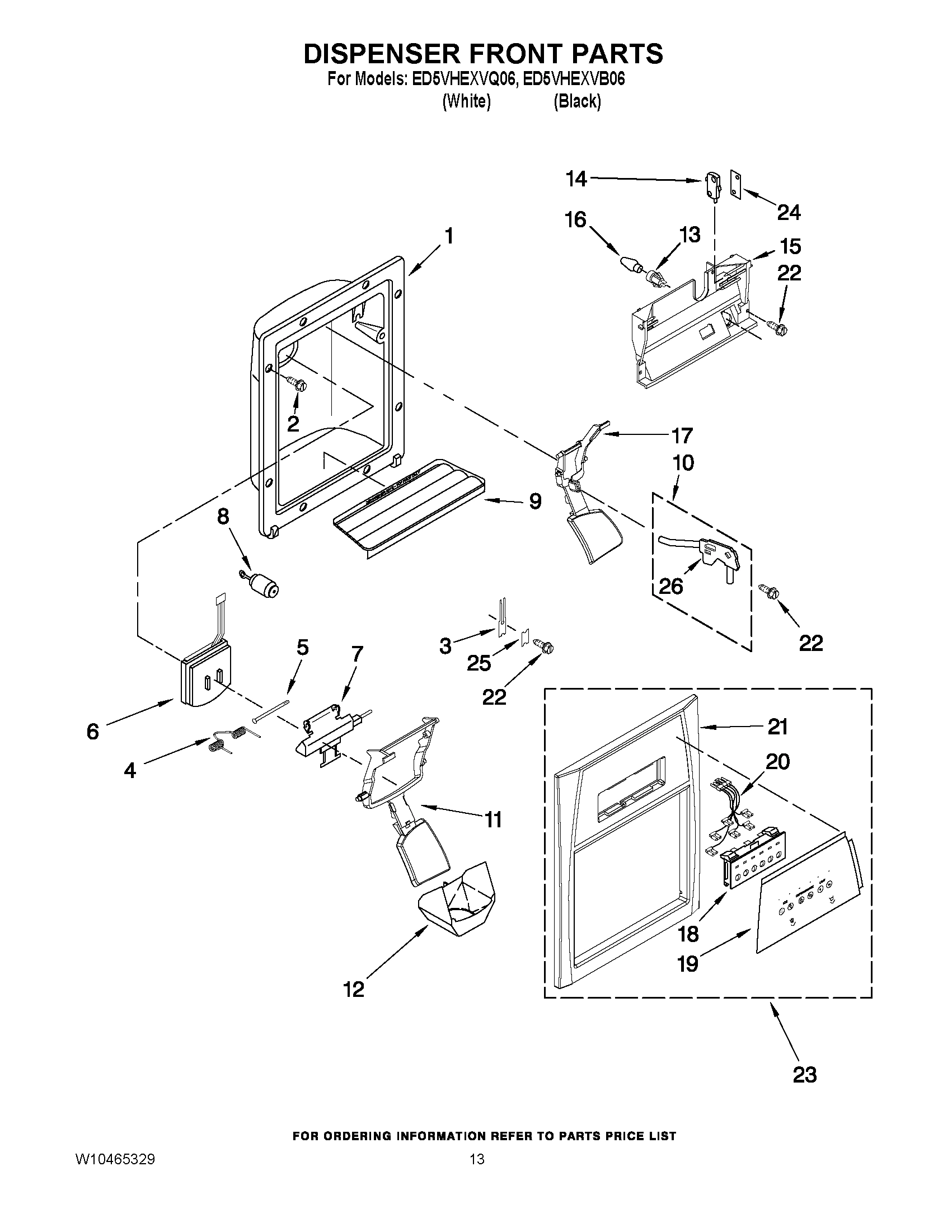 08 - DISPENSER FRONT PARTS