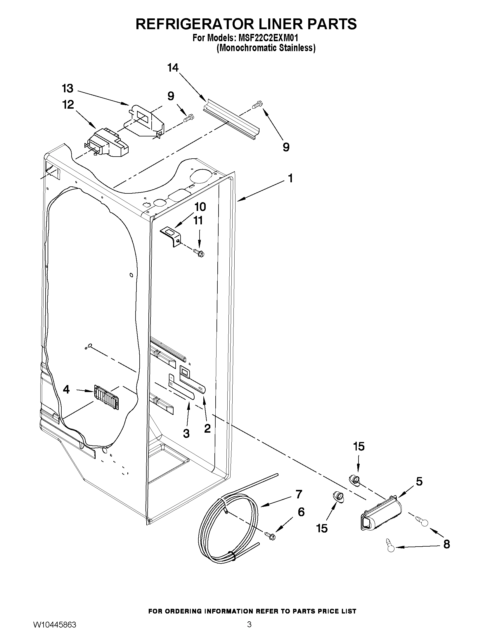 02 - REFRIGERATOR LINER PARTS