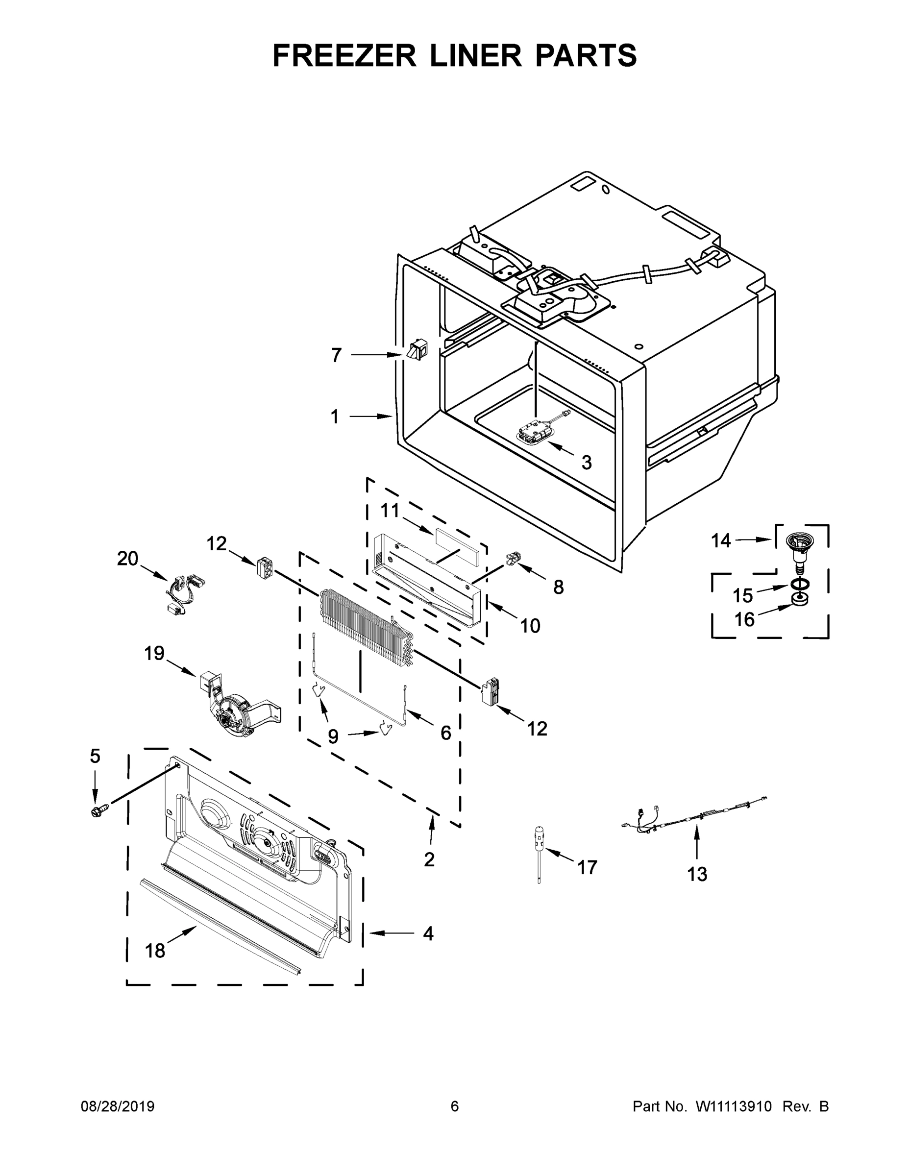 04 - FREEZER LINER PARTS
