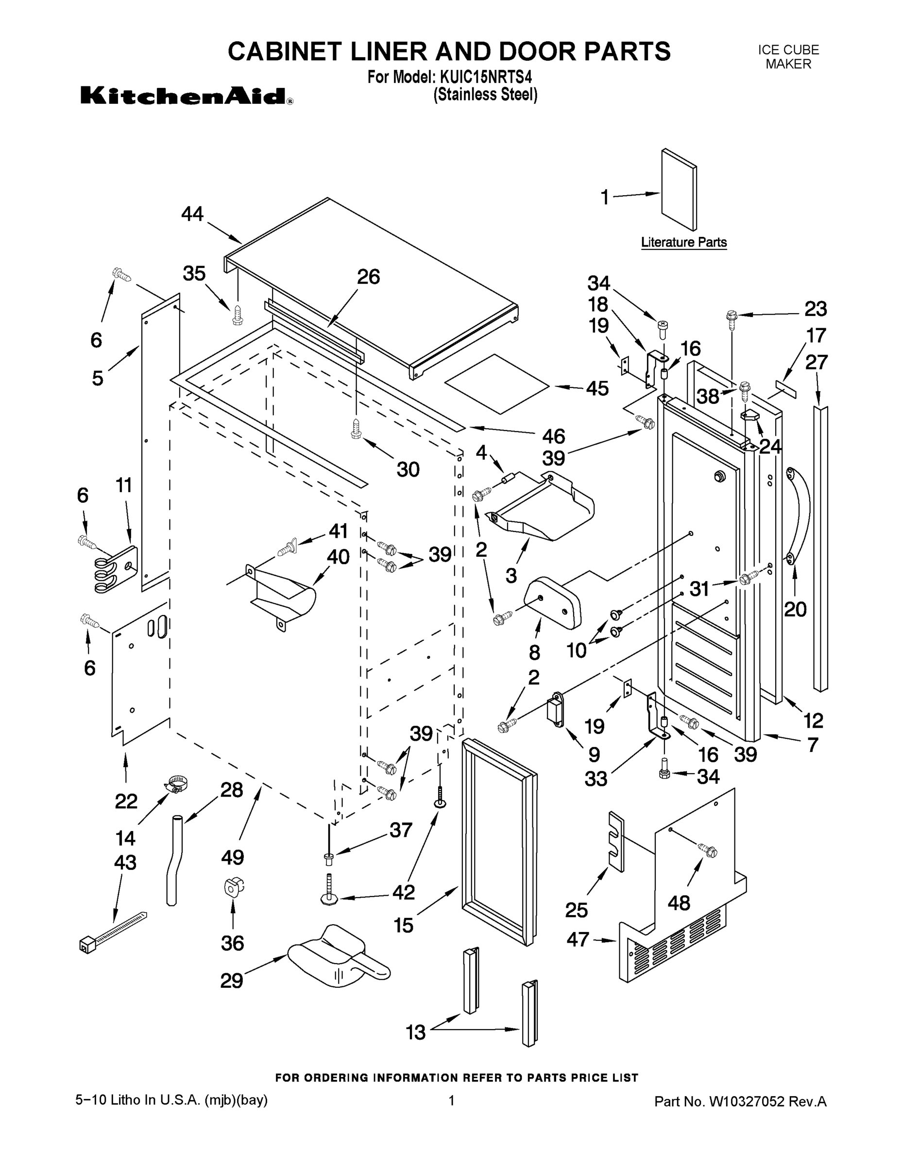 01 - CABINET LINER AND DOOR PARTS
