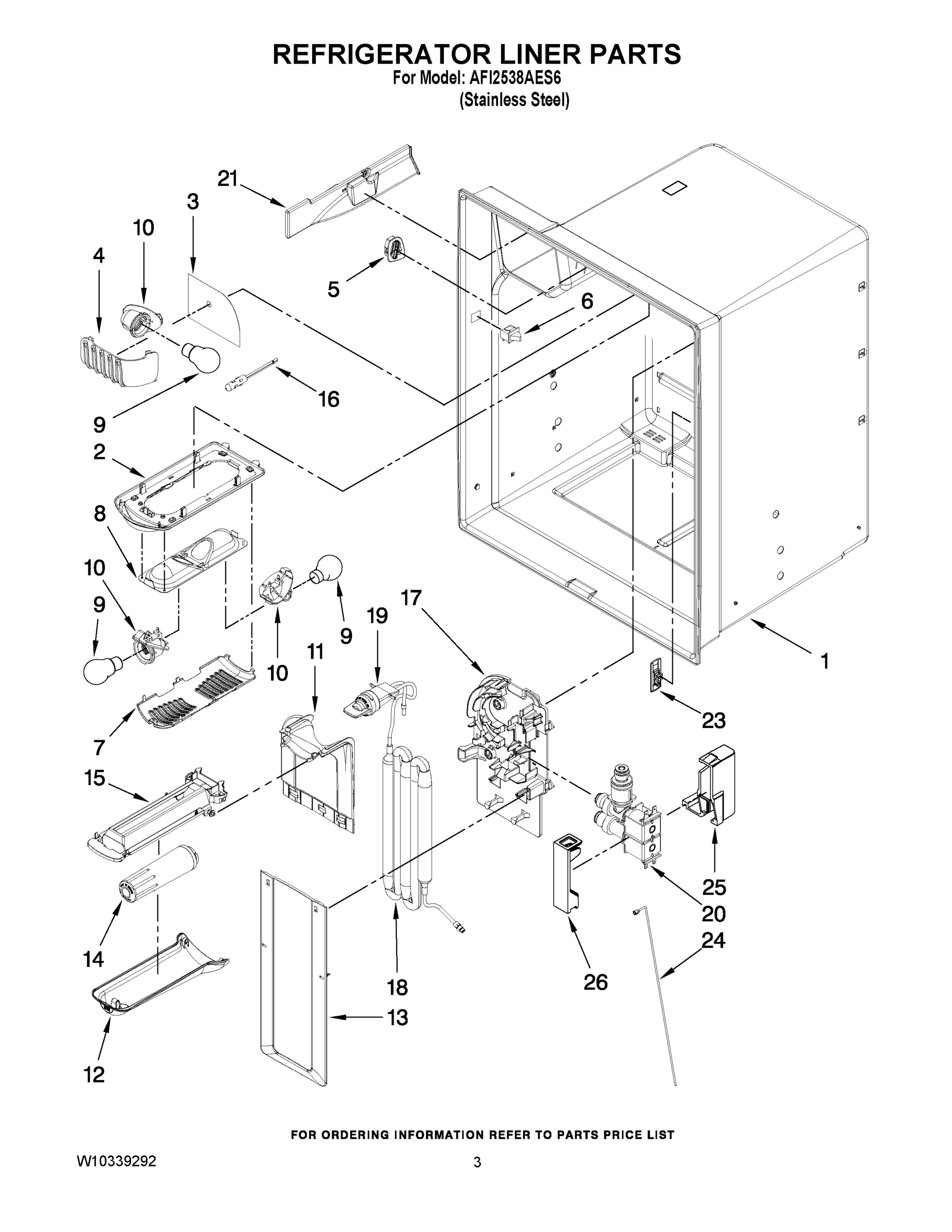 02 - REFRIGERATOR LINER PARTS