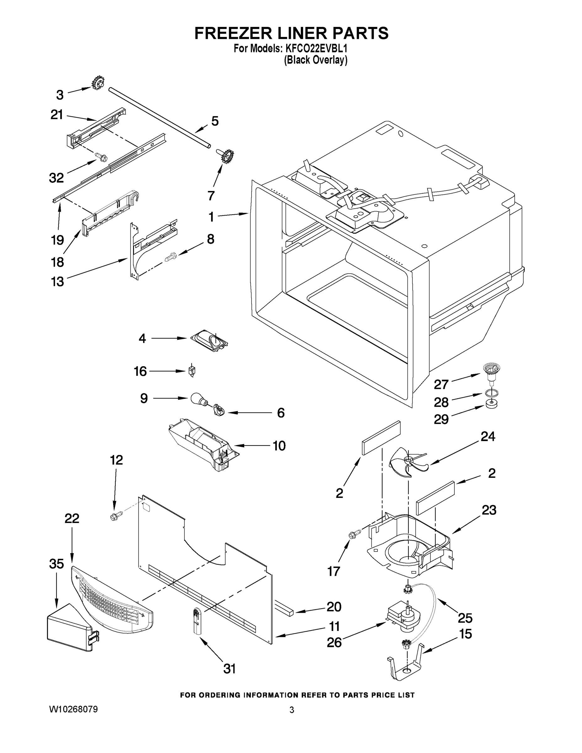 02 - FREEZER LINER PARTS