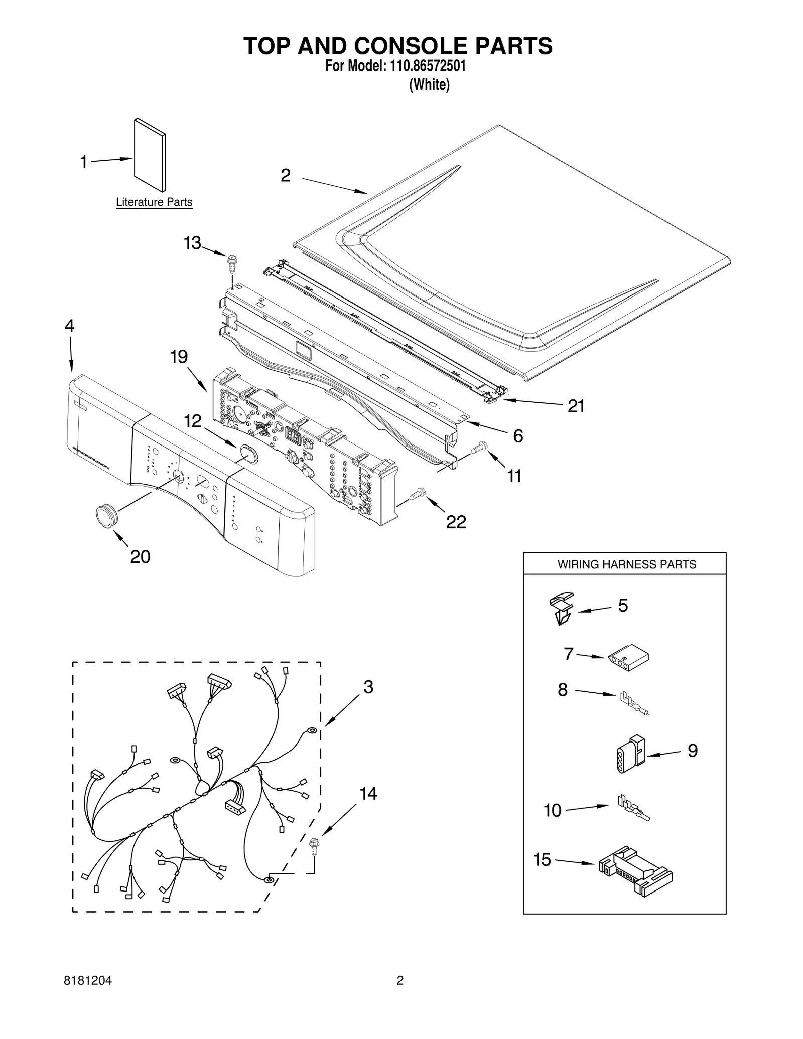 TOP AND CONSOLE PARTS