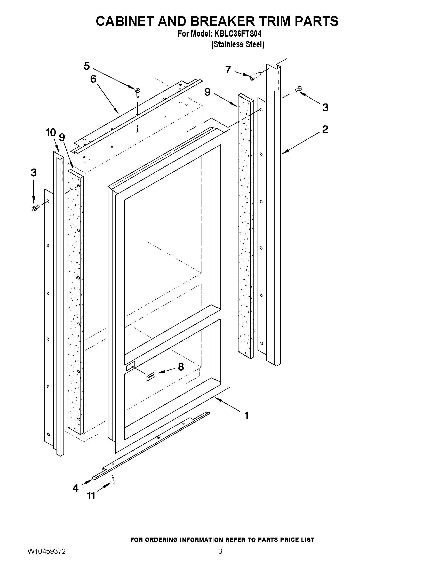 02 - CABINET AND BREAKER TRIM PARTS