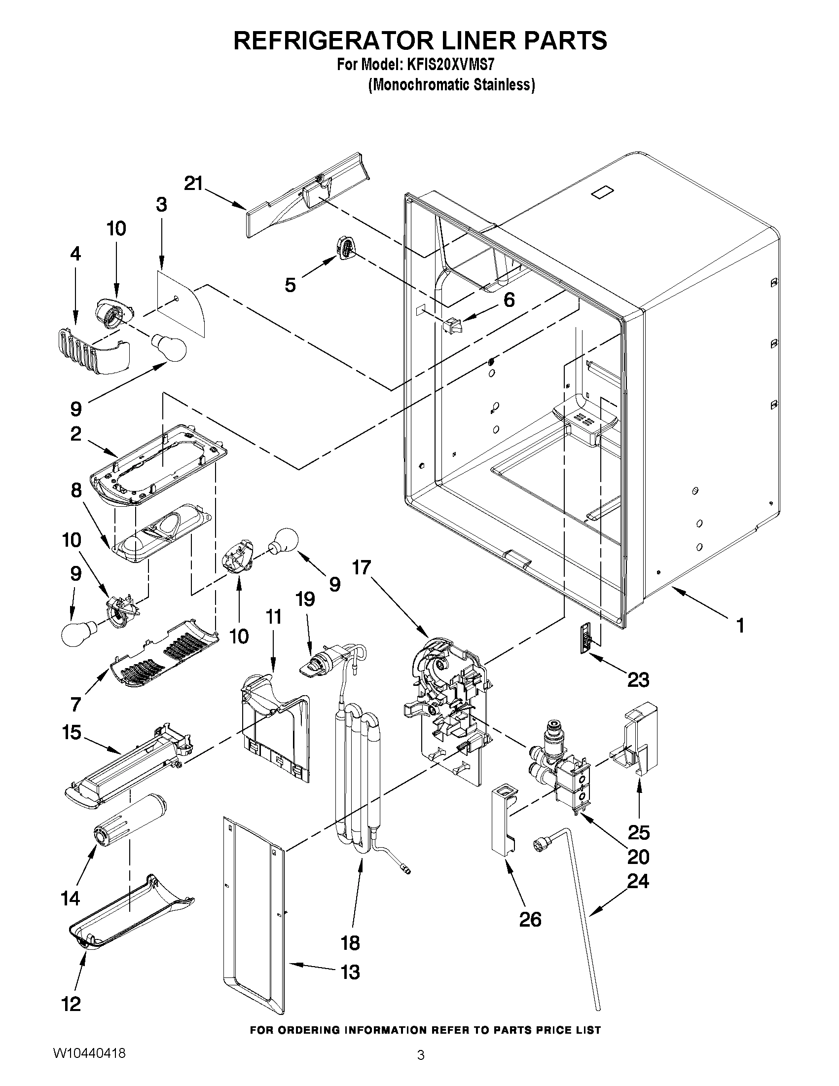 02 - REFRIGERATOR LINER PARTS