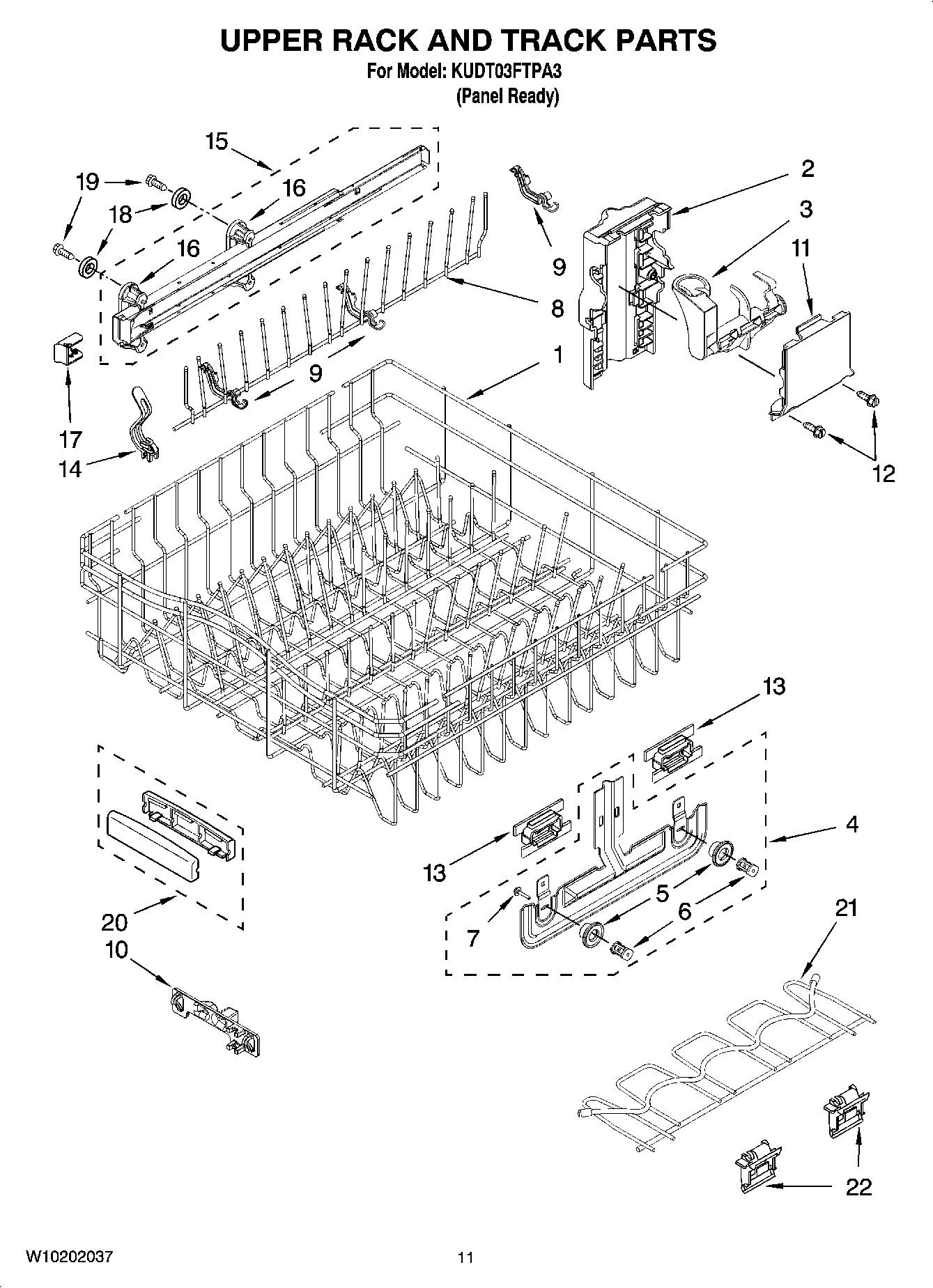 09 - UPPER RACK AND TRACK PARTS