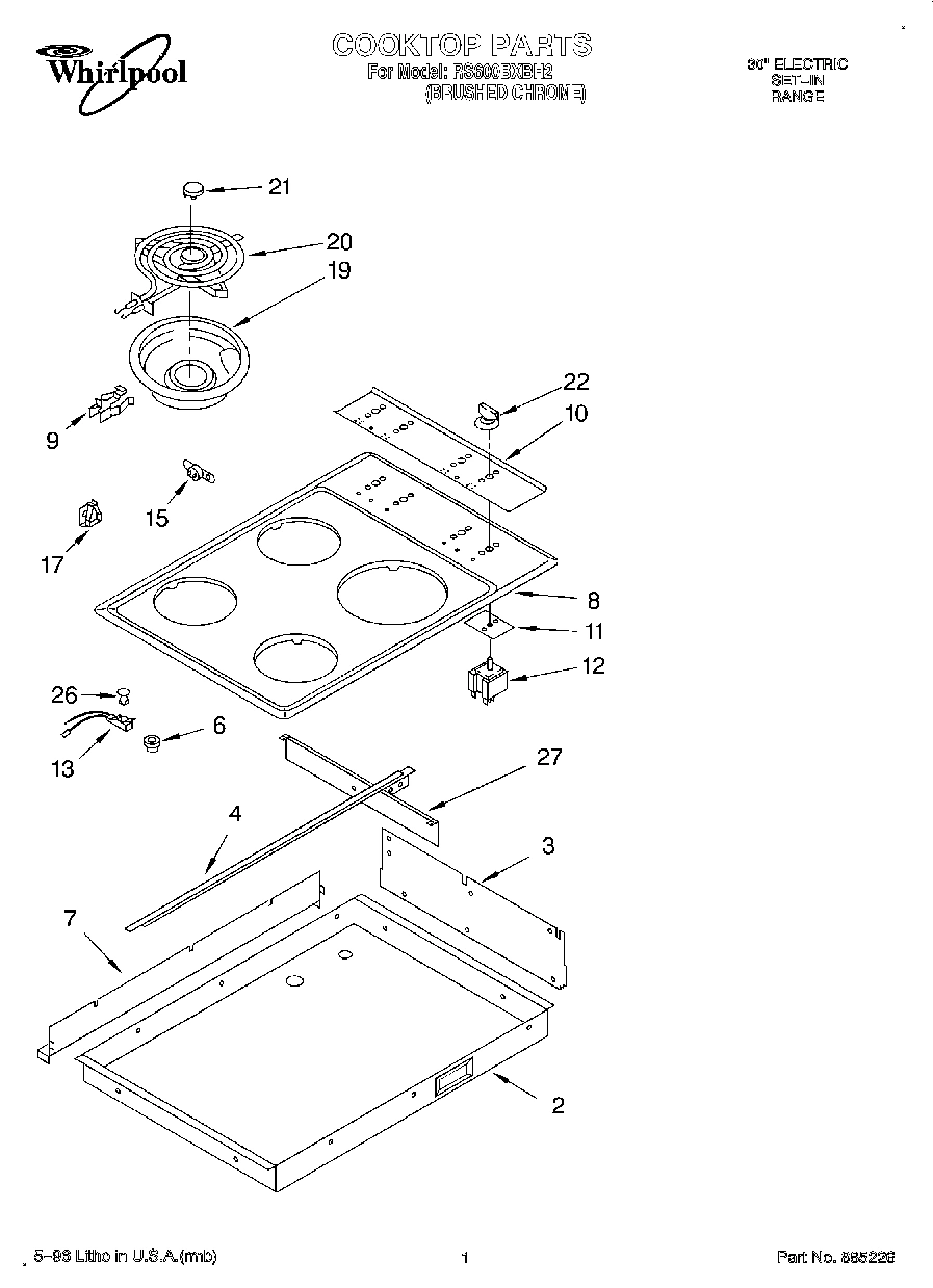 01 - COOKTOP, LIT/OPTIONAL