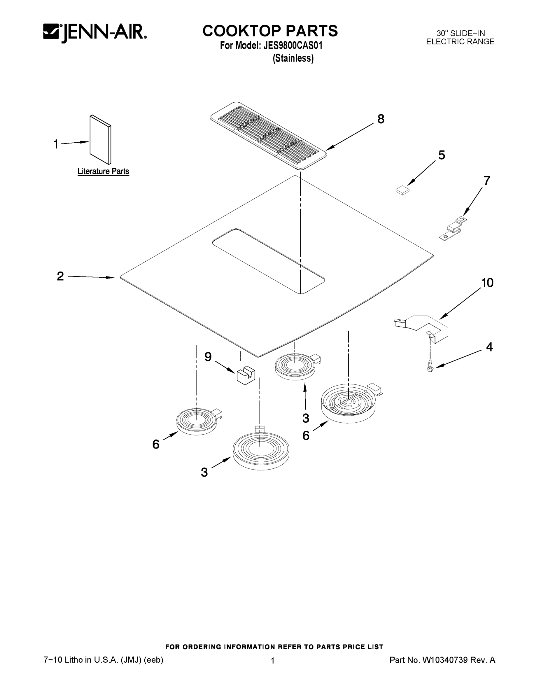 01 - COOKTOP PARTS