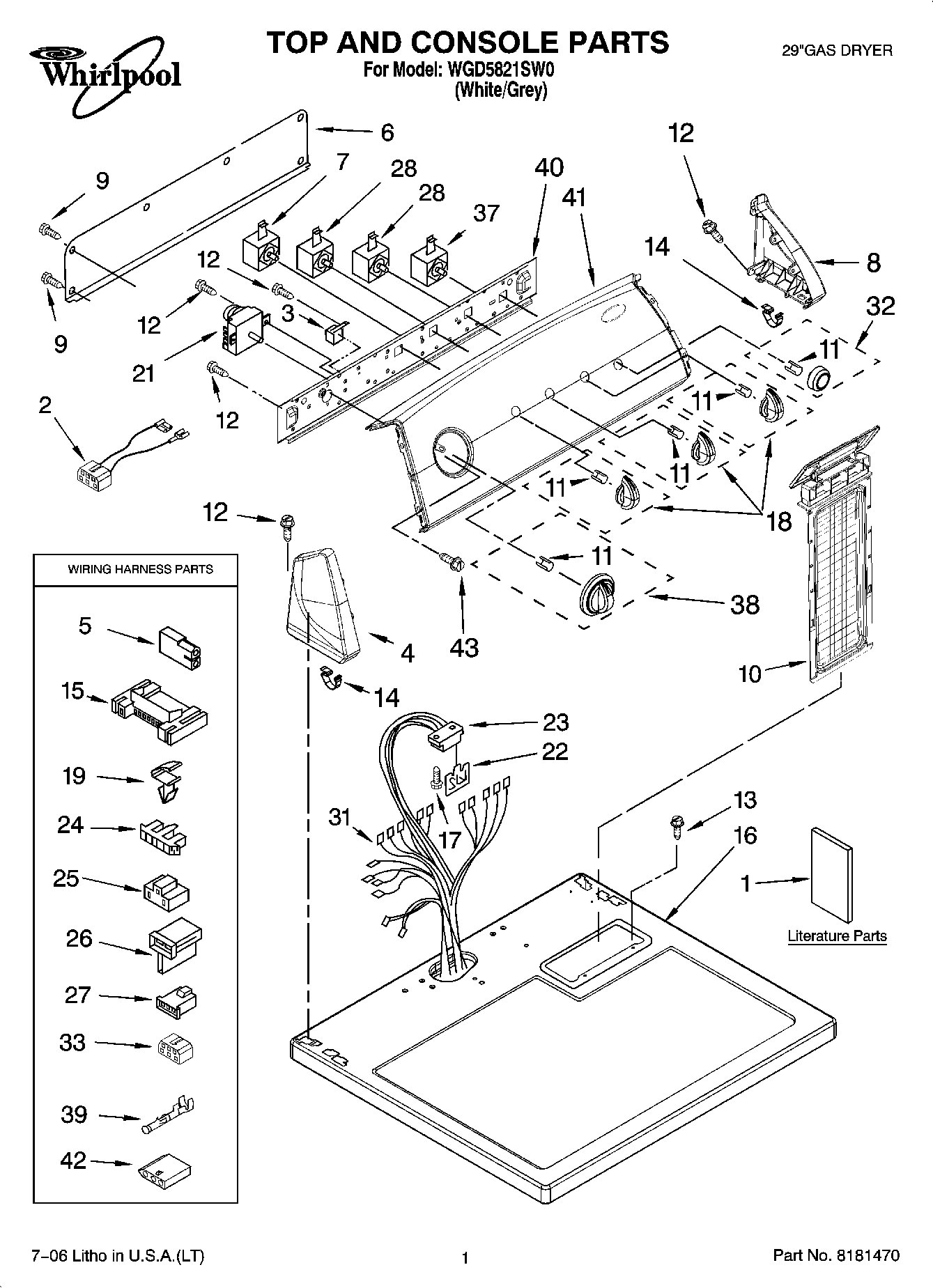01 - TOP AND CONSOLE PARTS