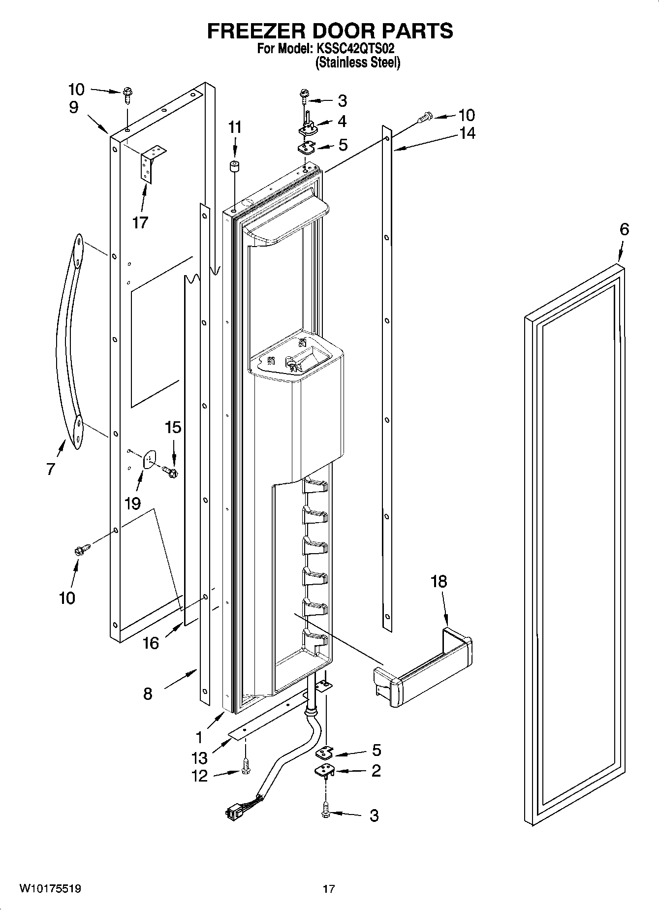 11 - FREEZER DOOR PARTS