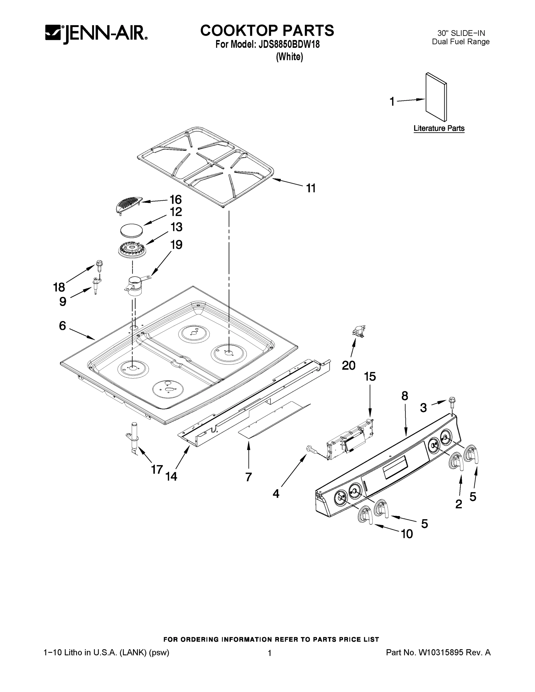 01 - COOKTOP PARTS