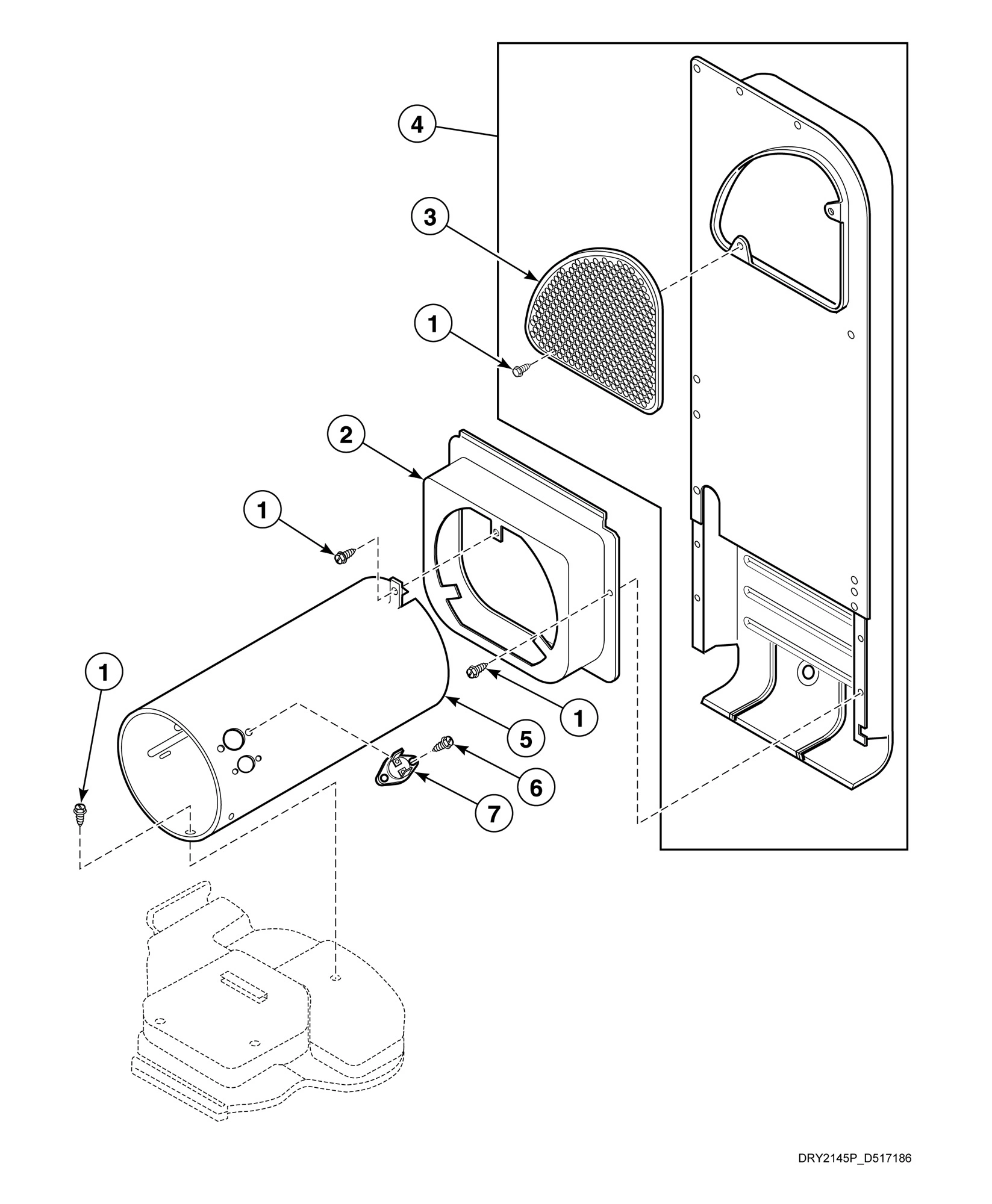Heater Duct Assembly (Gas Models)