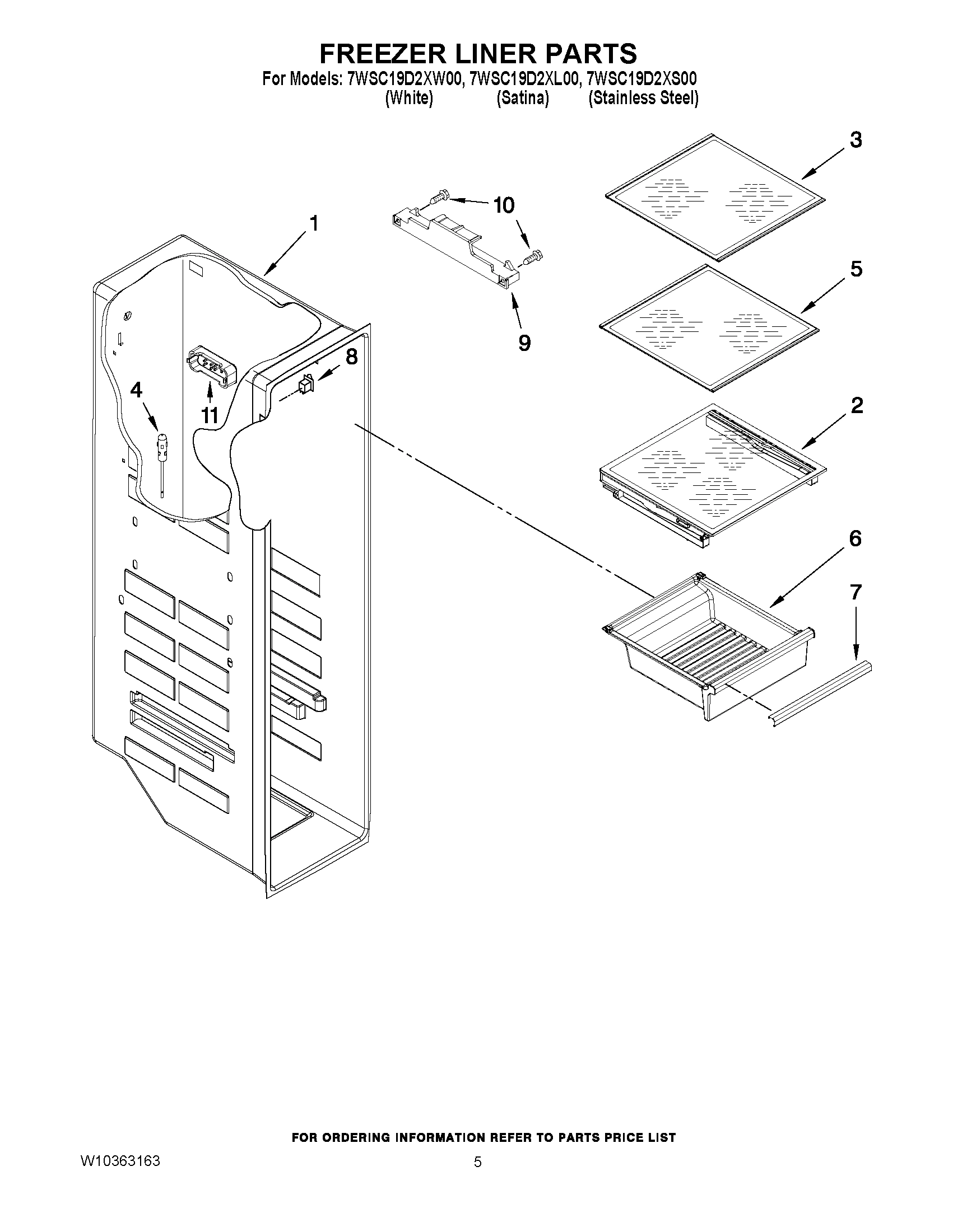 04 - FREEZER LINER PARTS