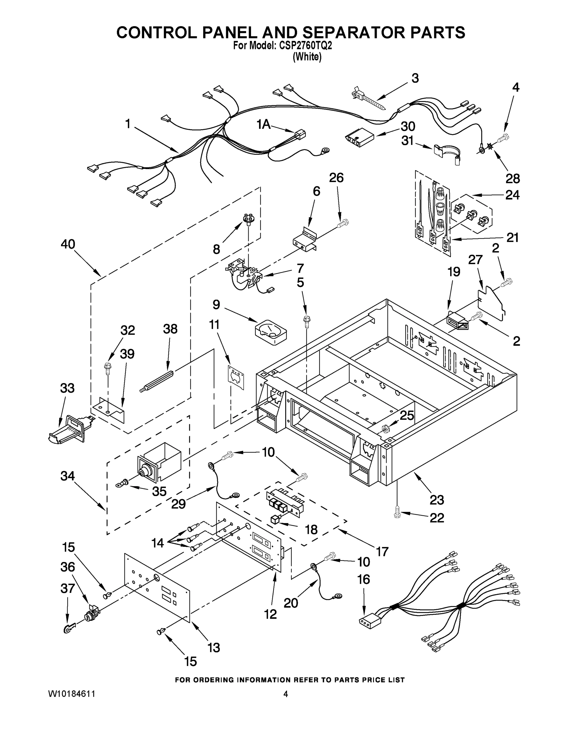 02 - CONTROL PANEL AND SEPARATOR PARTS