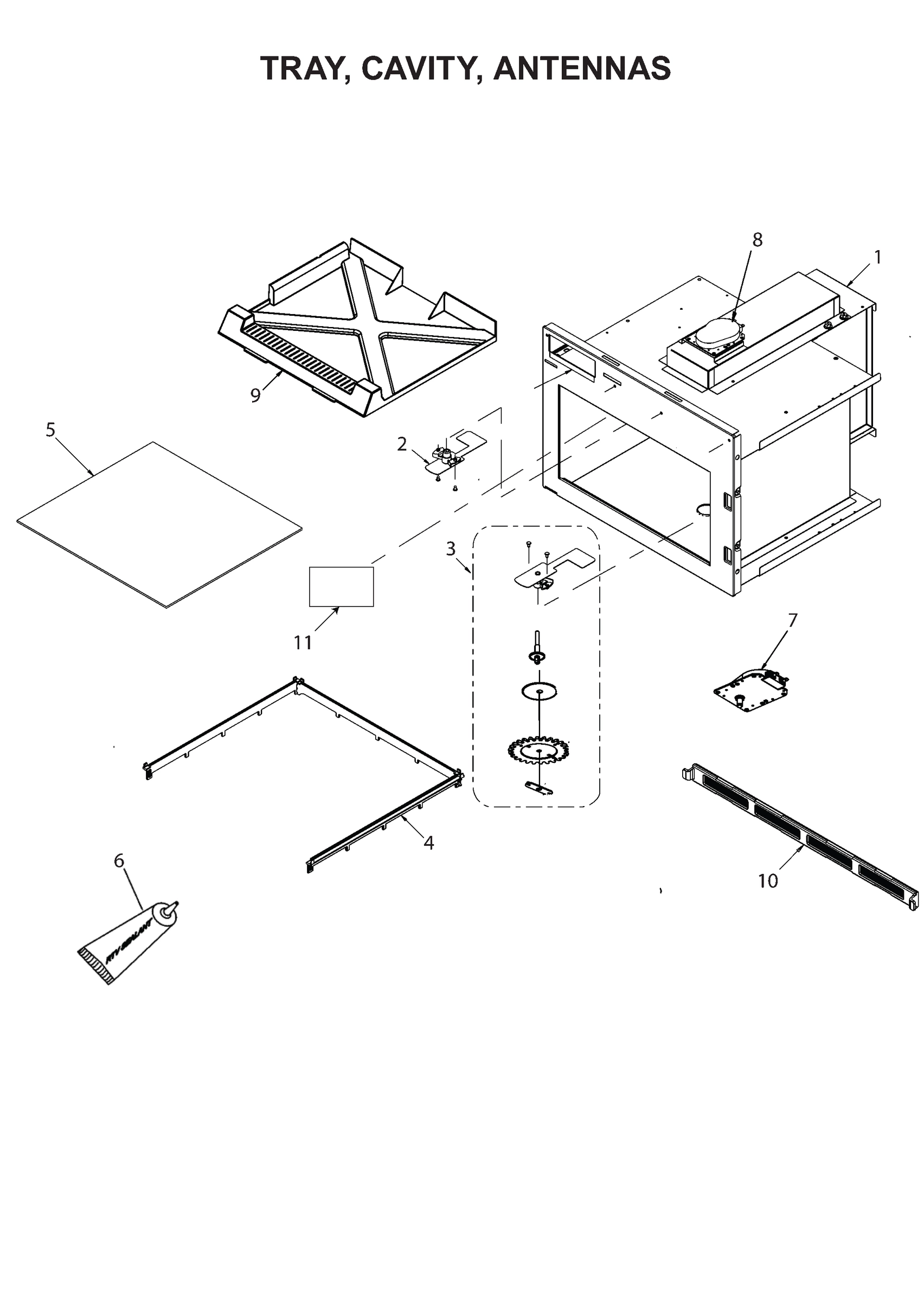 TRAY, CAVITY, ANTENNAS