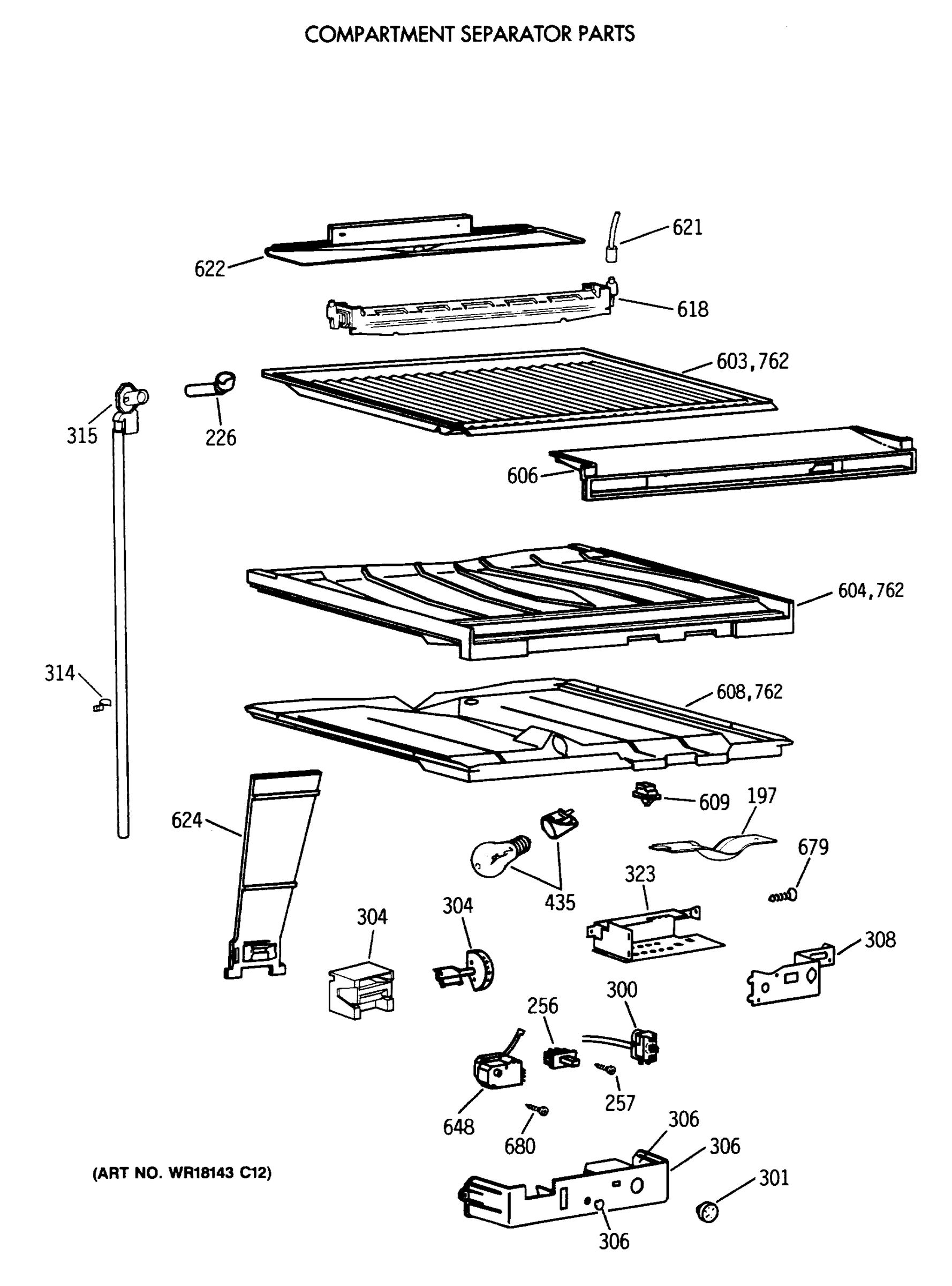 COMPARTMENT SEPARATOR PARTS