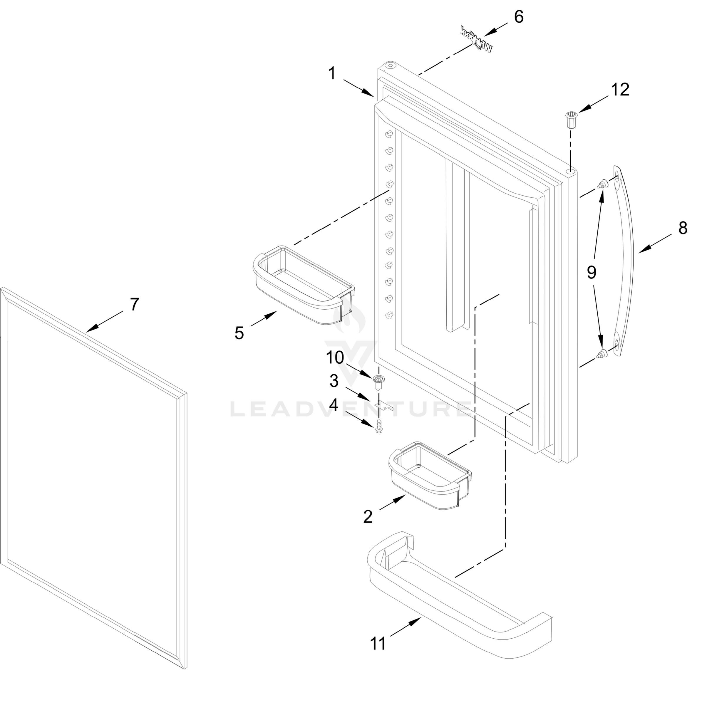 REFRIGERATOR DOOR PARTS