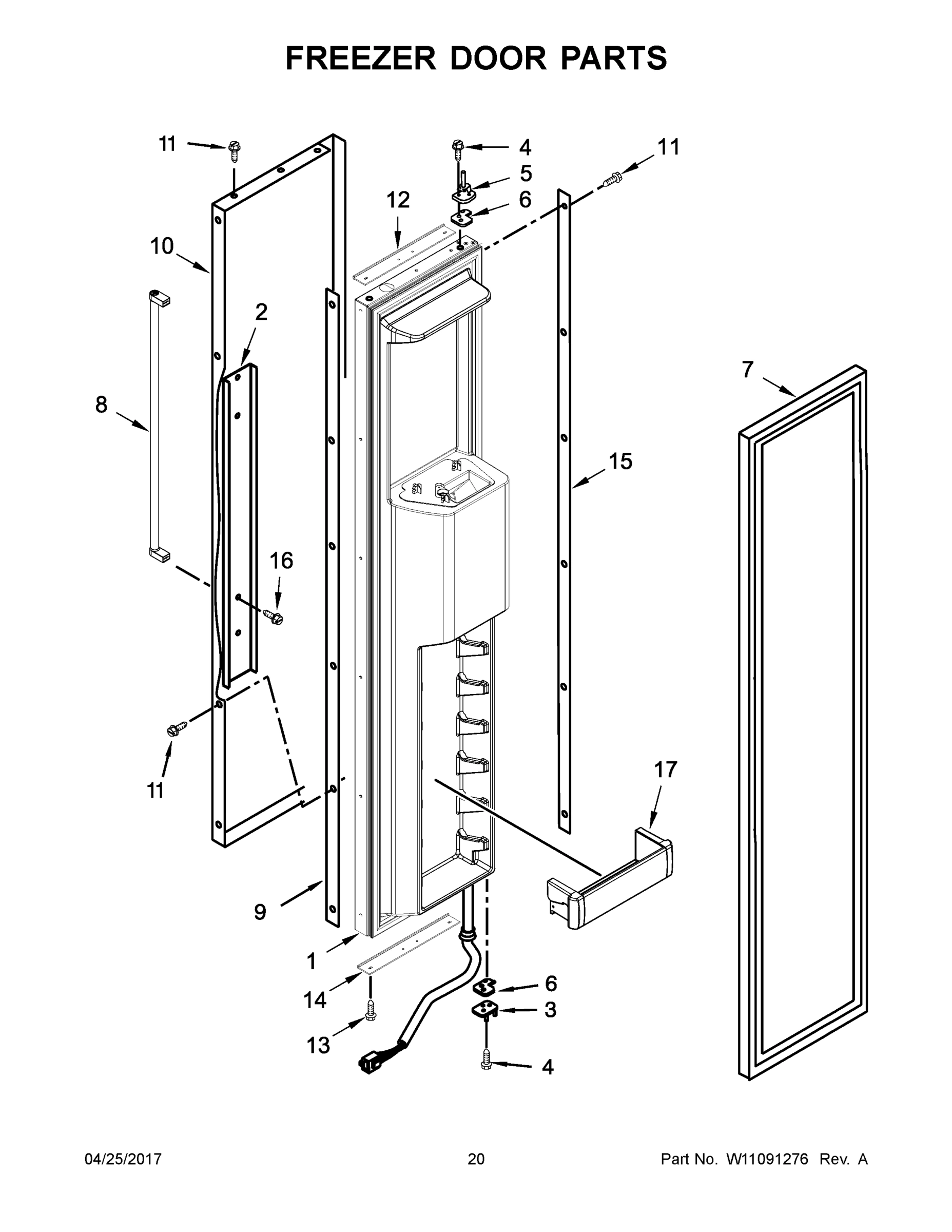 11 - FREEZER DOOR PARTS