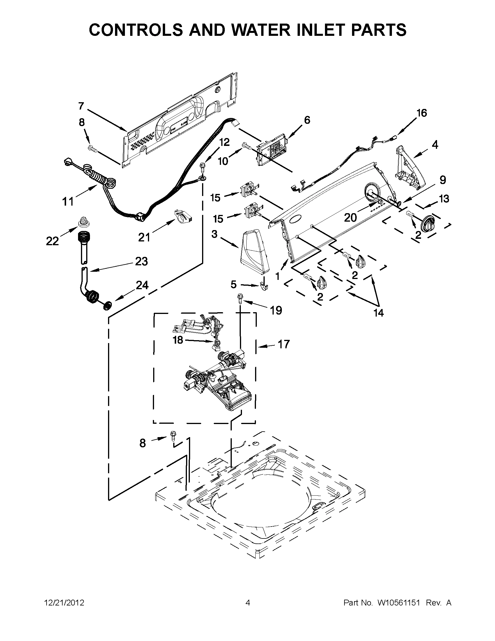 02 - CONTROLS AND WATER INLET PARTS