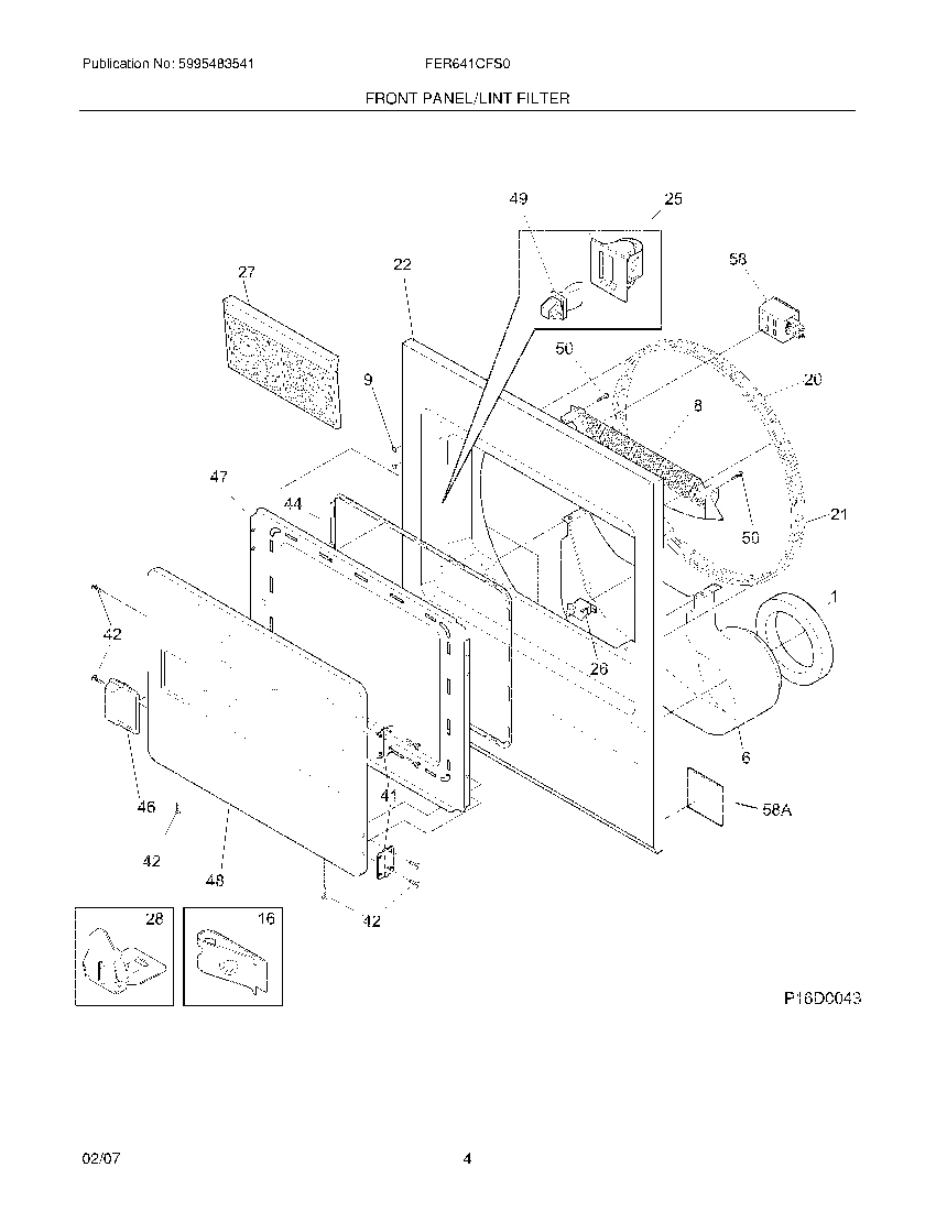 05 - FRONT PANEL/LINT FILTER