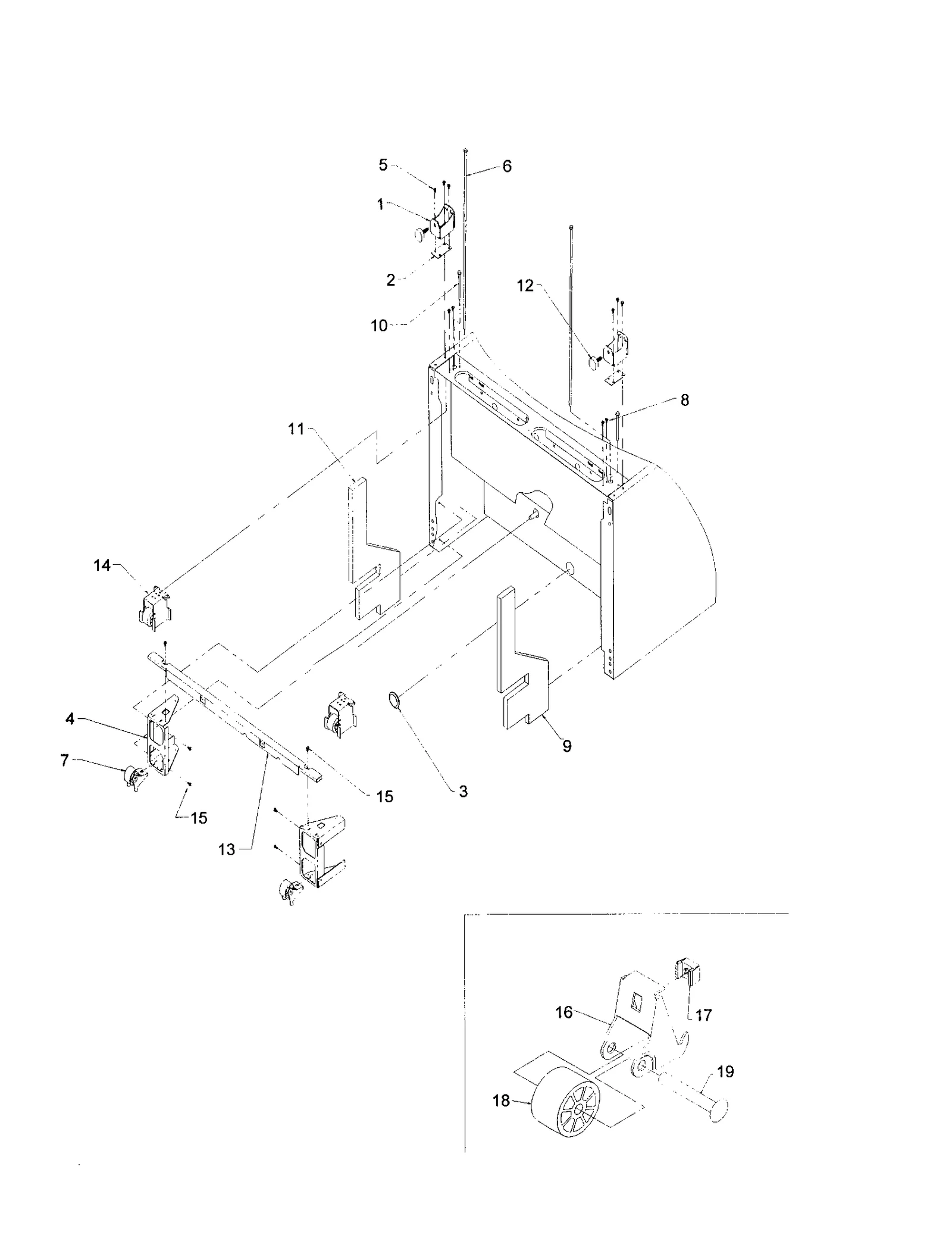 BOTTOM HINGES AND ROLLERS