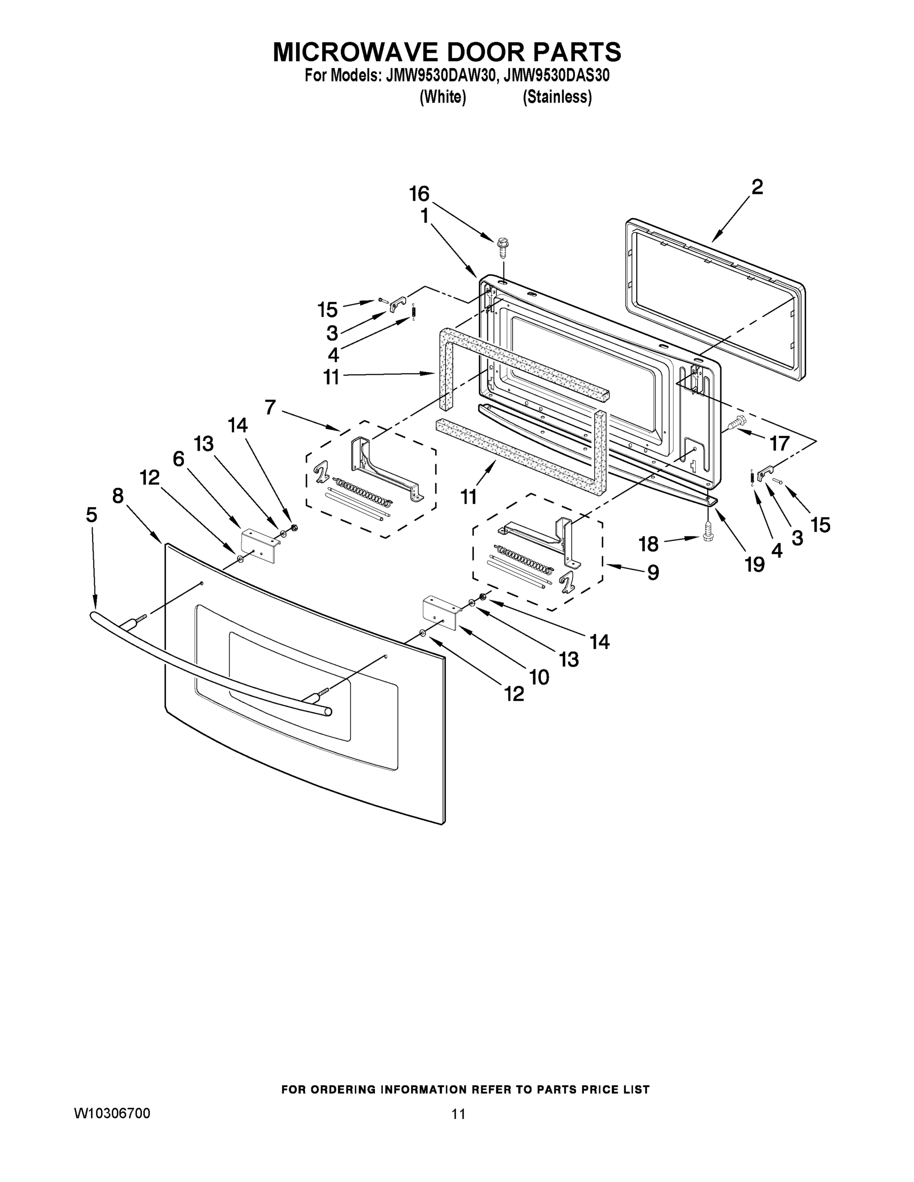 07 - MICROWAVE DOOR PARTS
