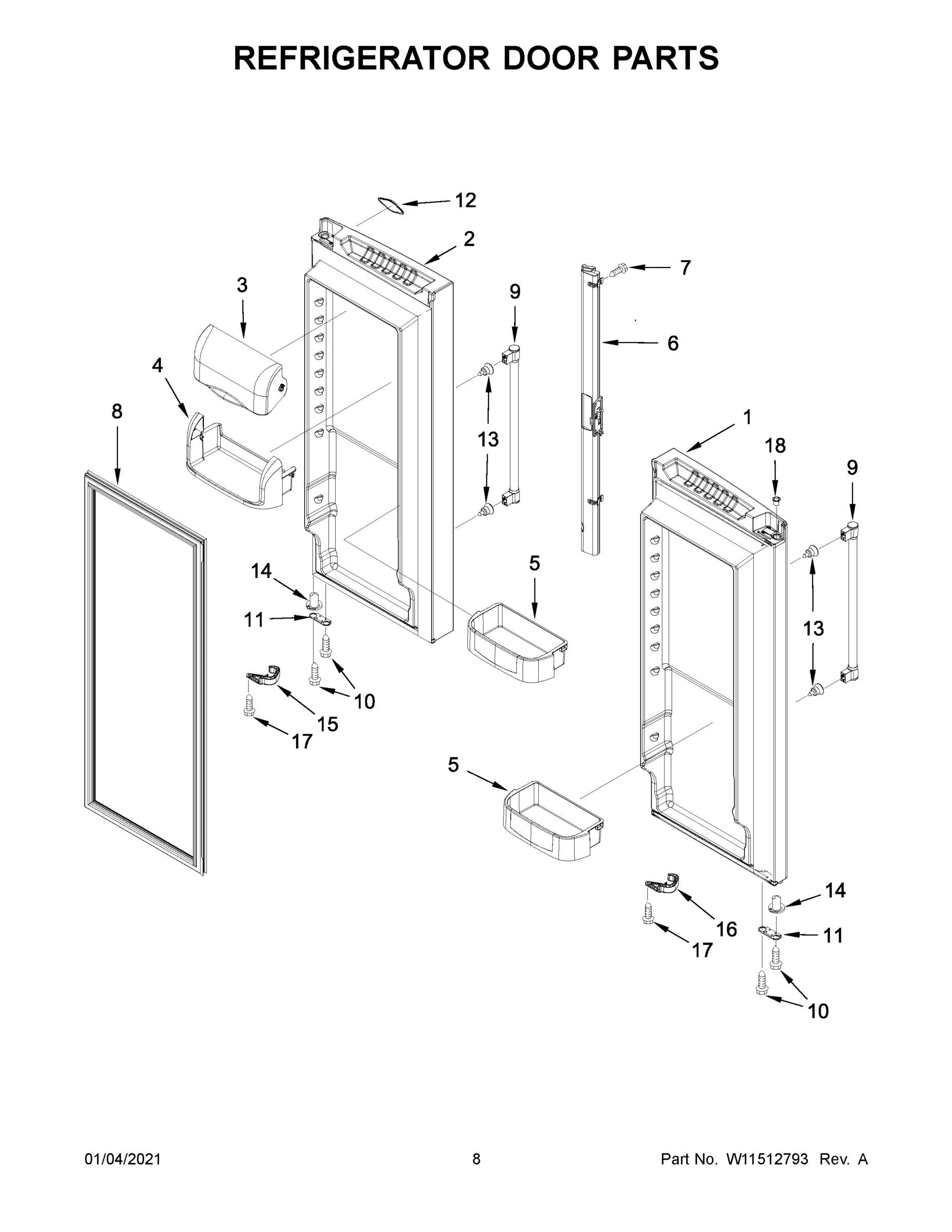 05 - REFRIGERATOR DOOR PARTS