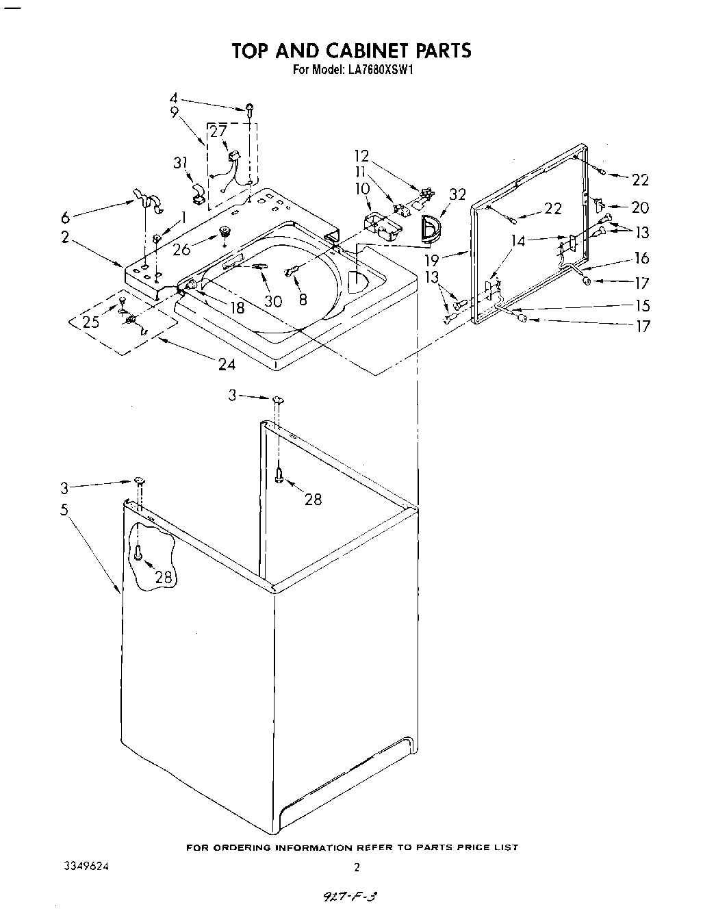02 - TOP AND CABINET , LITERATURE AND OPTIONAL