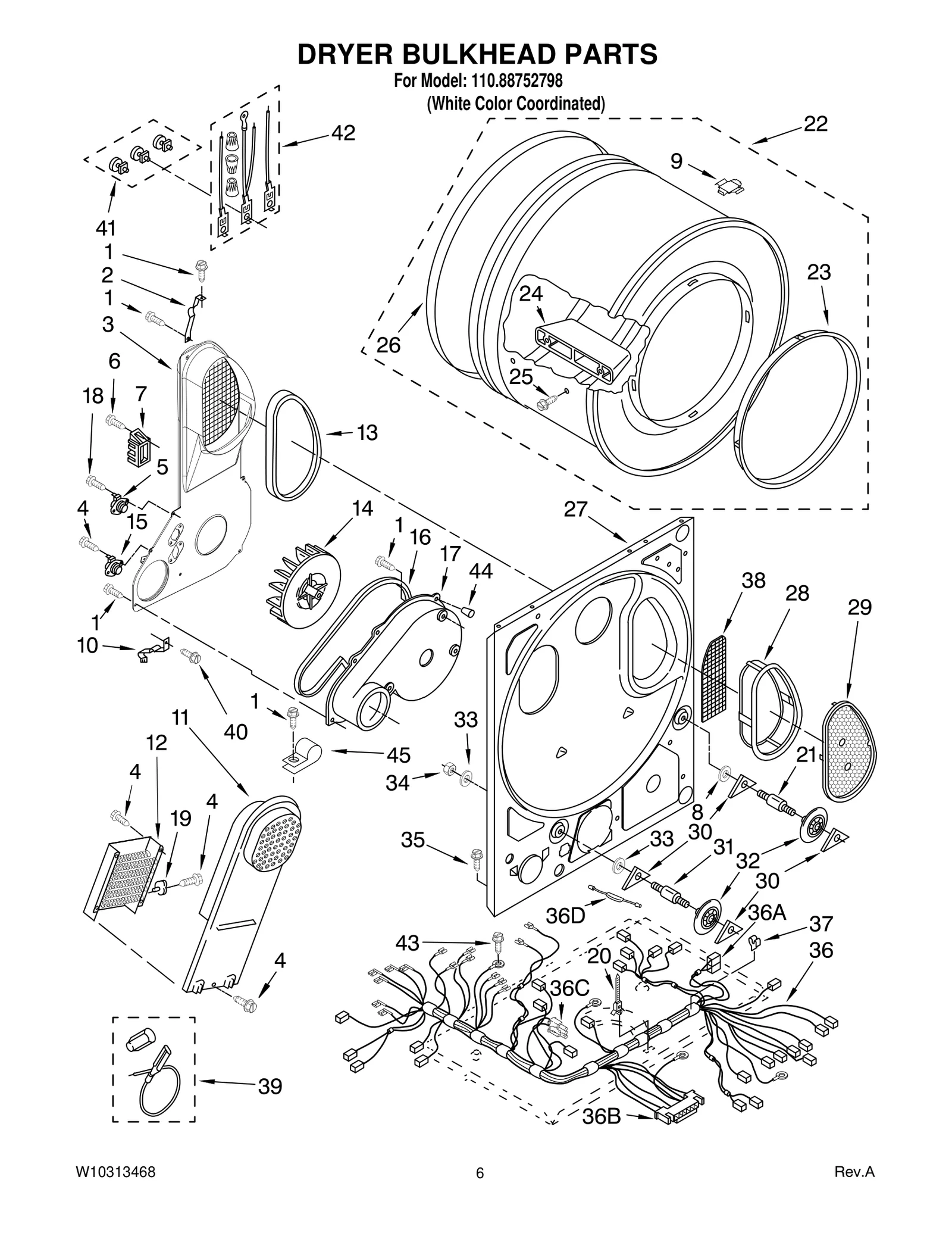 DRYER BULKHEAD PARTS