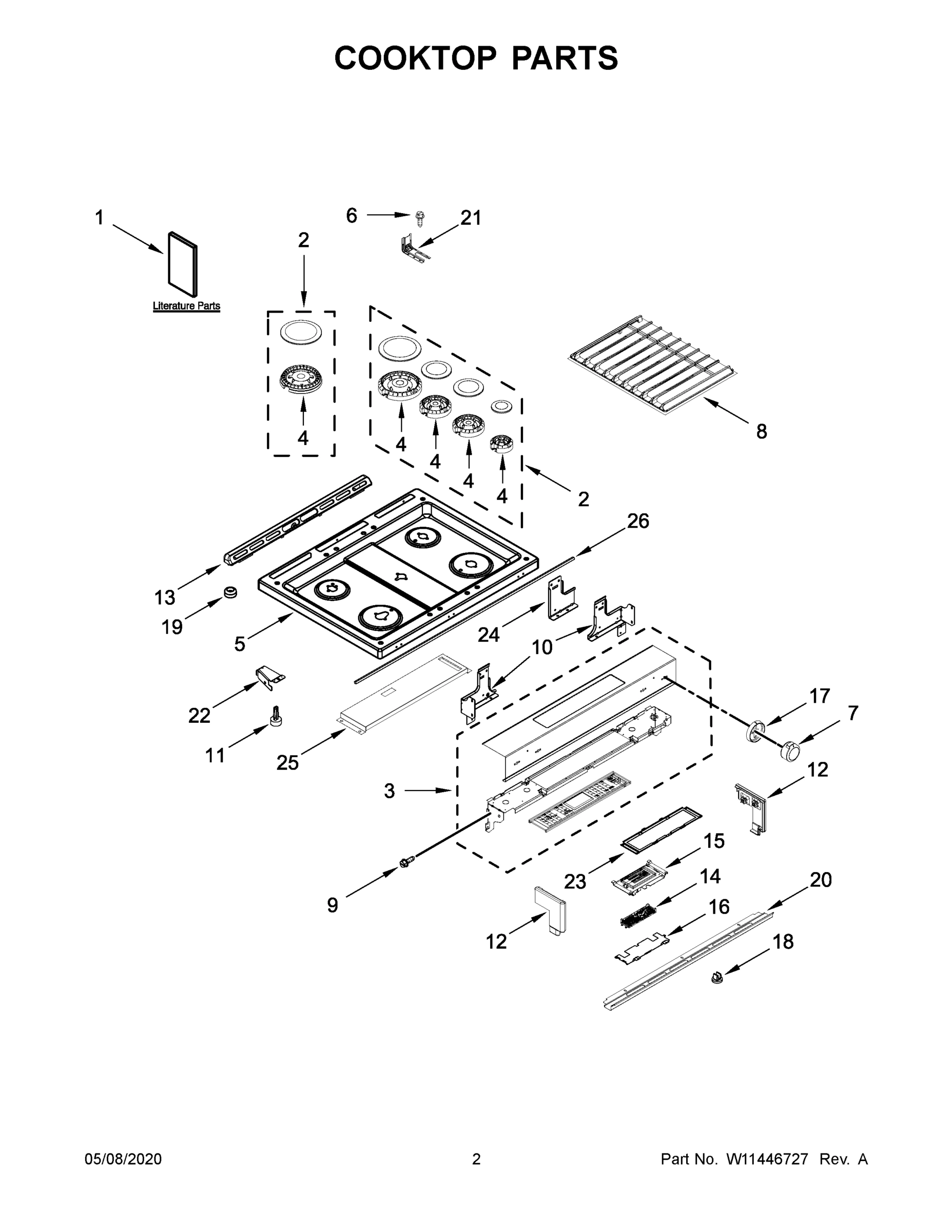02 - COOKTOP PARTS