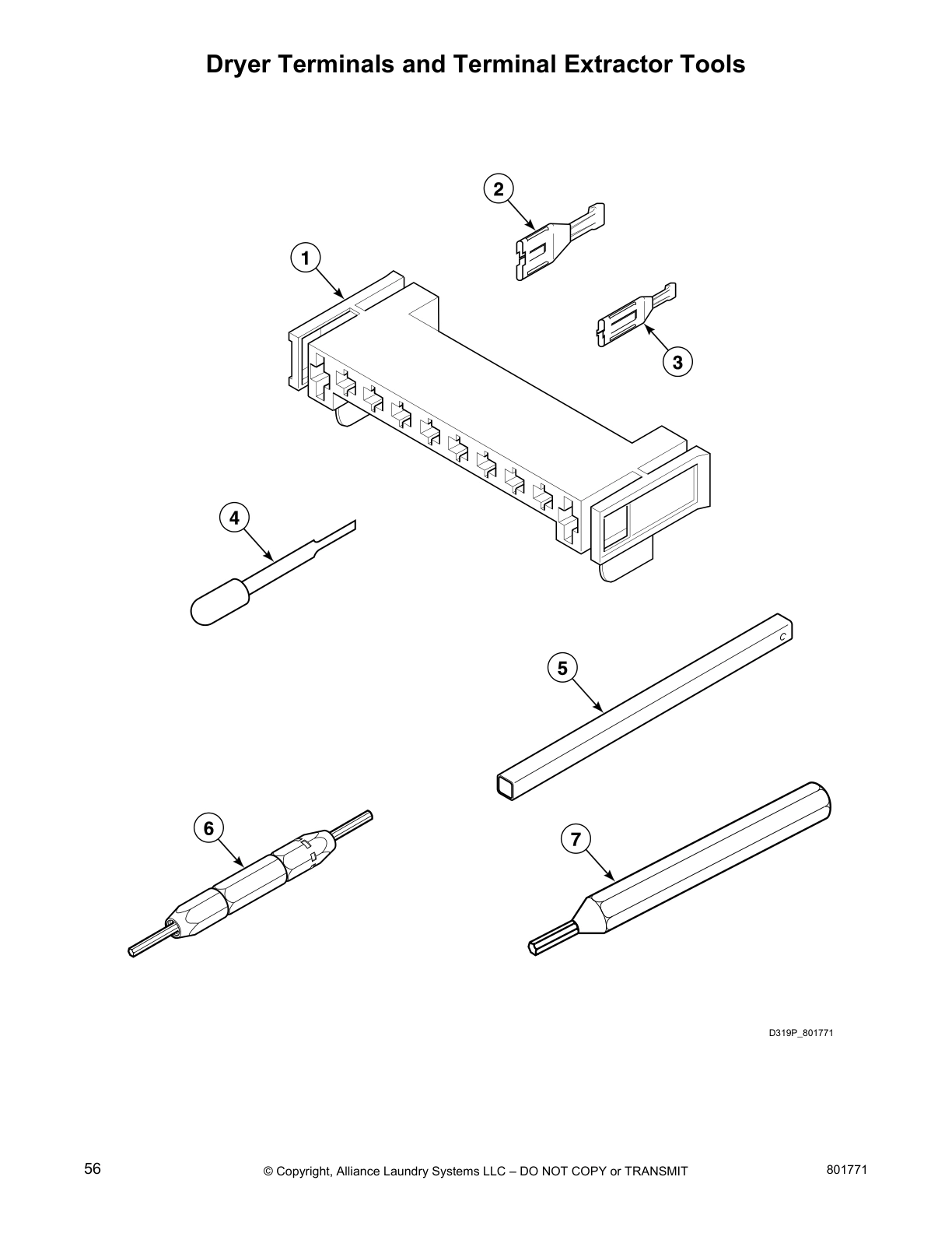 Dryer Terminals and Terminal Extractor Tools