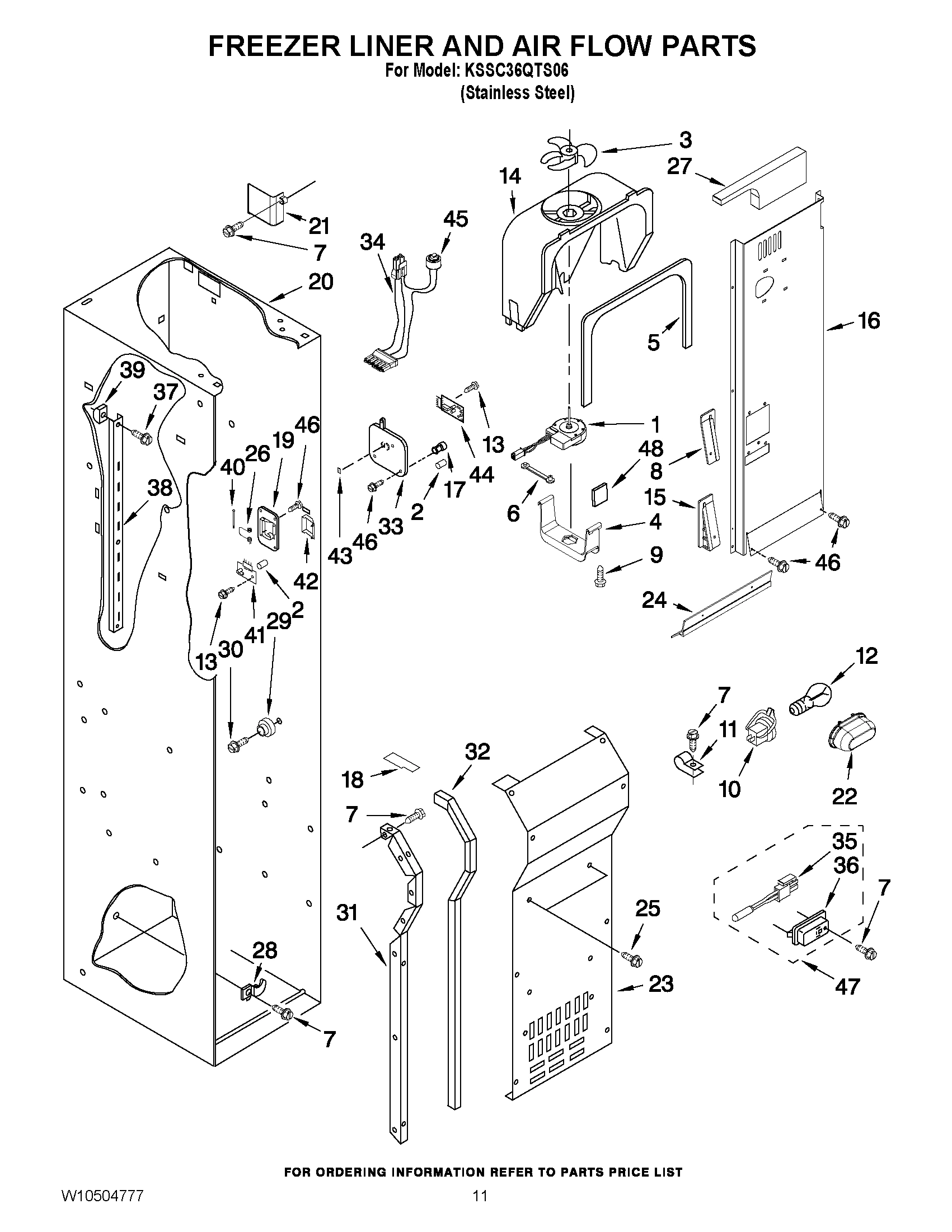 08 - FREEZER LINER AND AIR FLOW PARTS