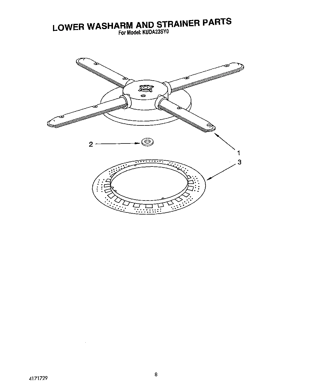 06 - LOWER WASHARM AND STRAINER