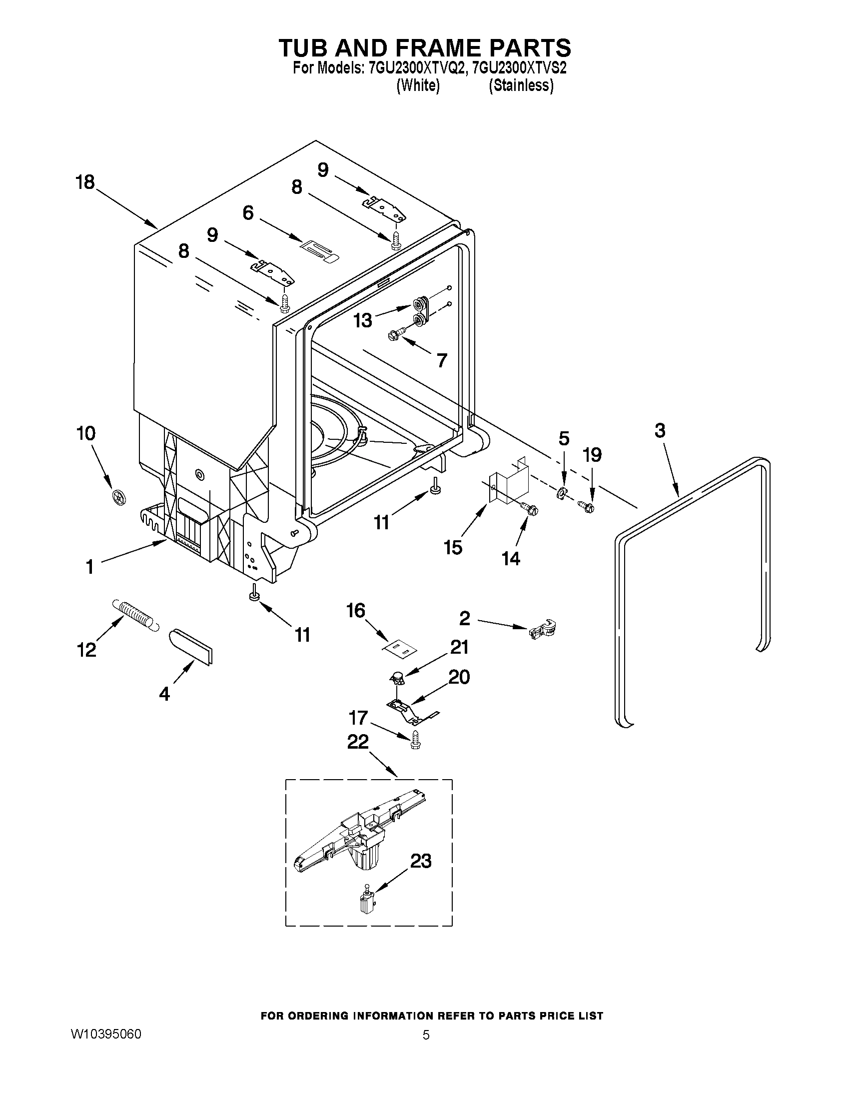 05 - TUB AND FRAME PARTS