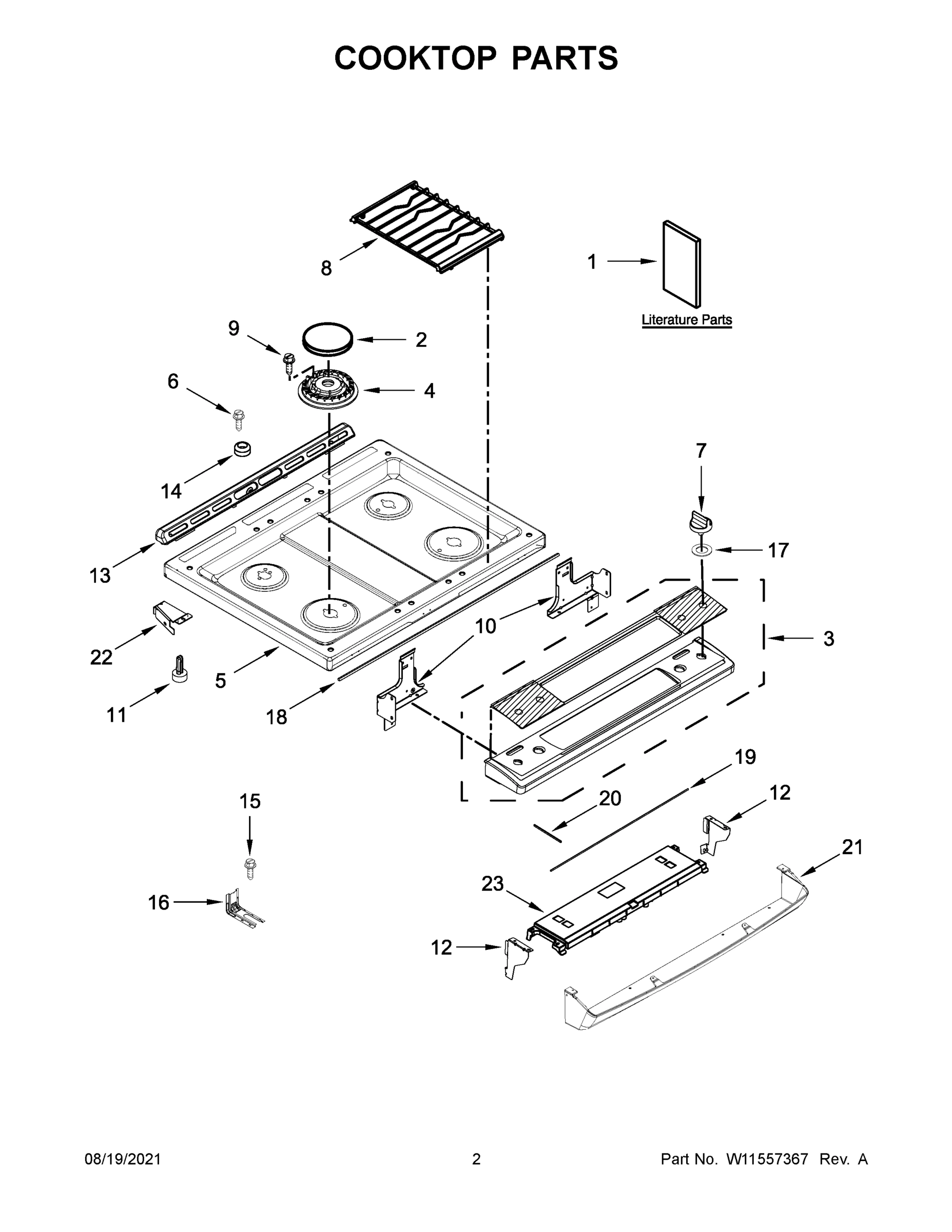 02 - COOKTOP PARTS