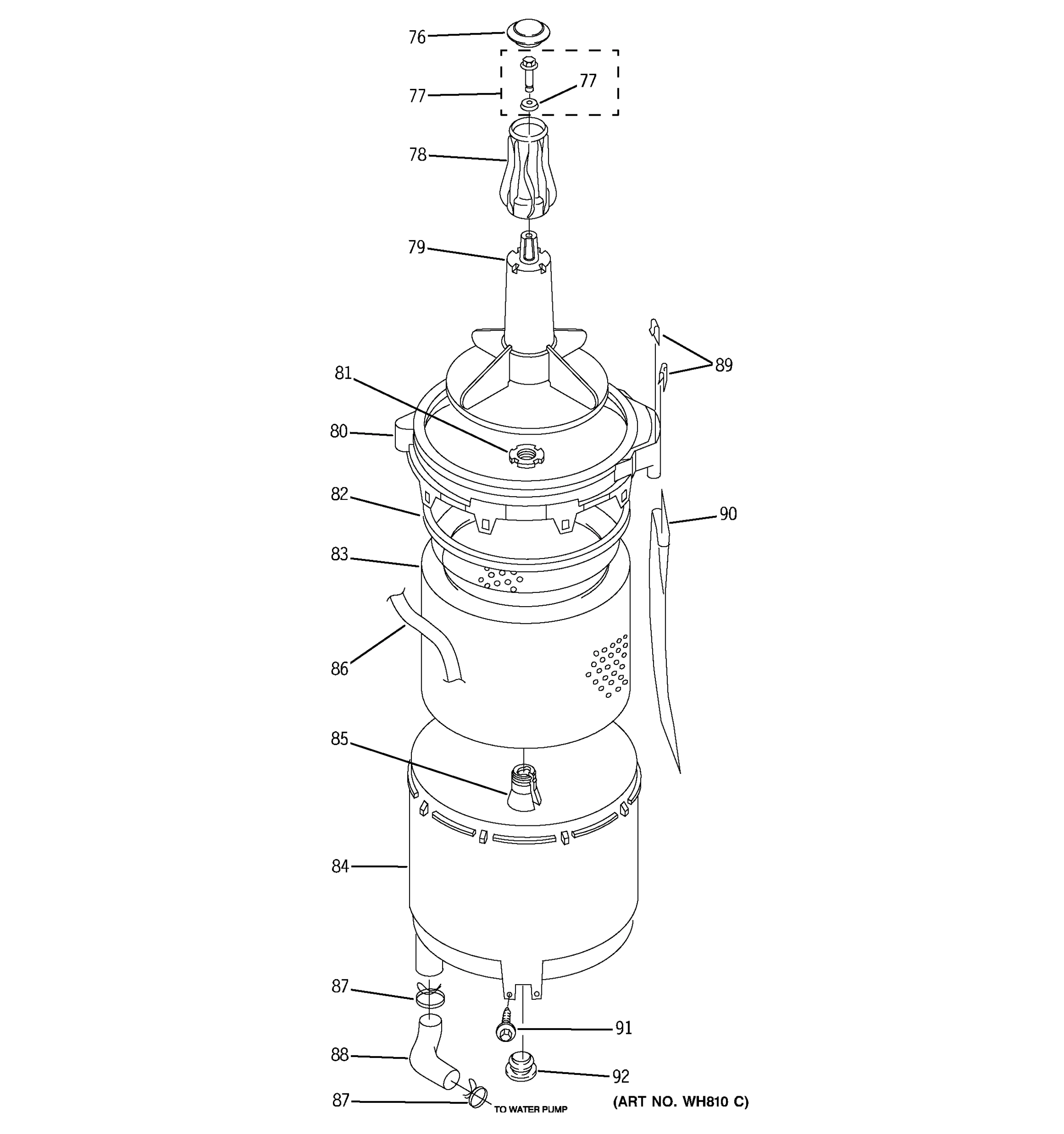 AGITATOR, BASKET & TUB