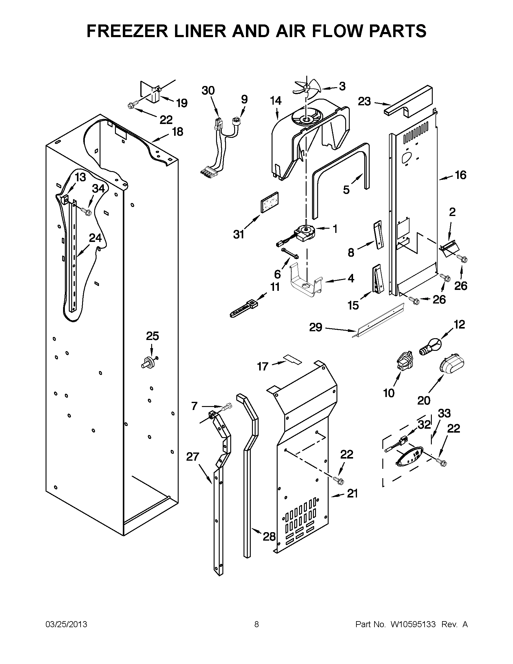04 - FREEZER LINER AND AIR FLOW PARTS