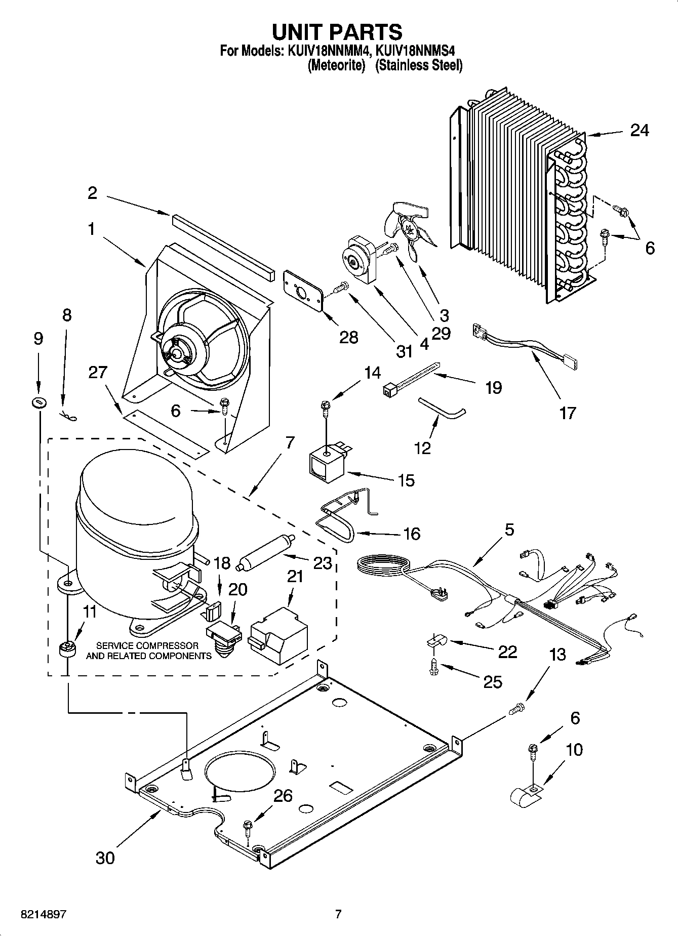 05 - UNIT PARTS, OPTIONAL PARTS (NOT INCLUDED)