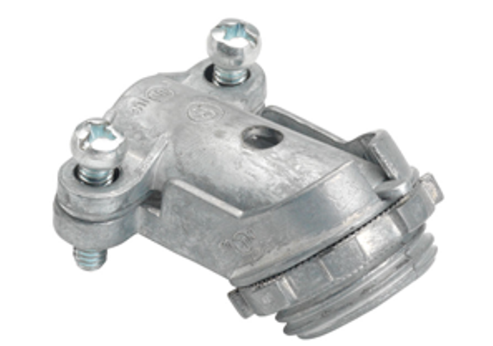 BRI 803-DC2 1/2" FLEX CONNECTOR 45 DEGREES ZINC DIE CAST