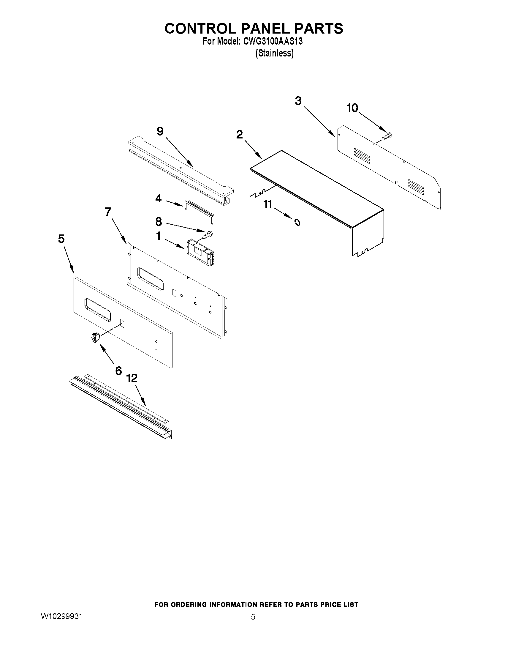 04 - CONTROL PANEL PARTS