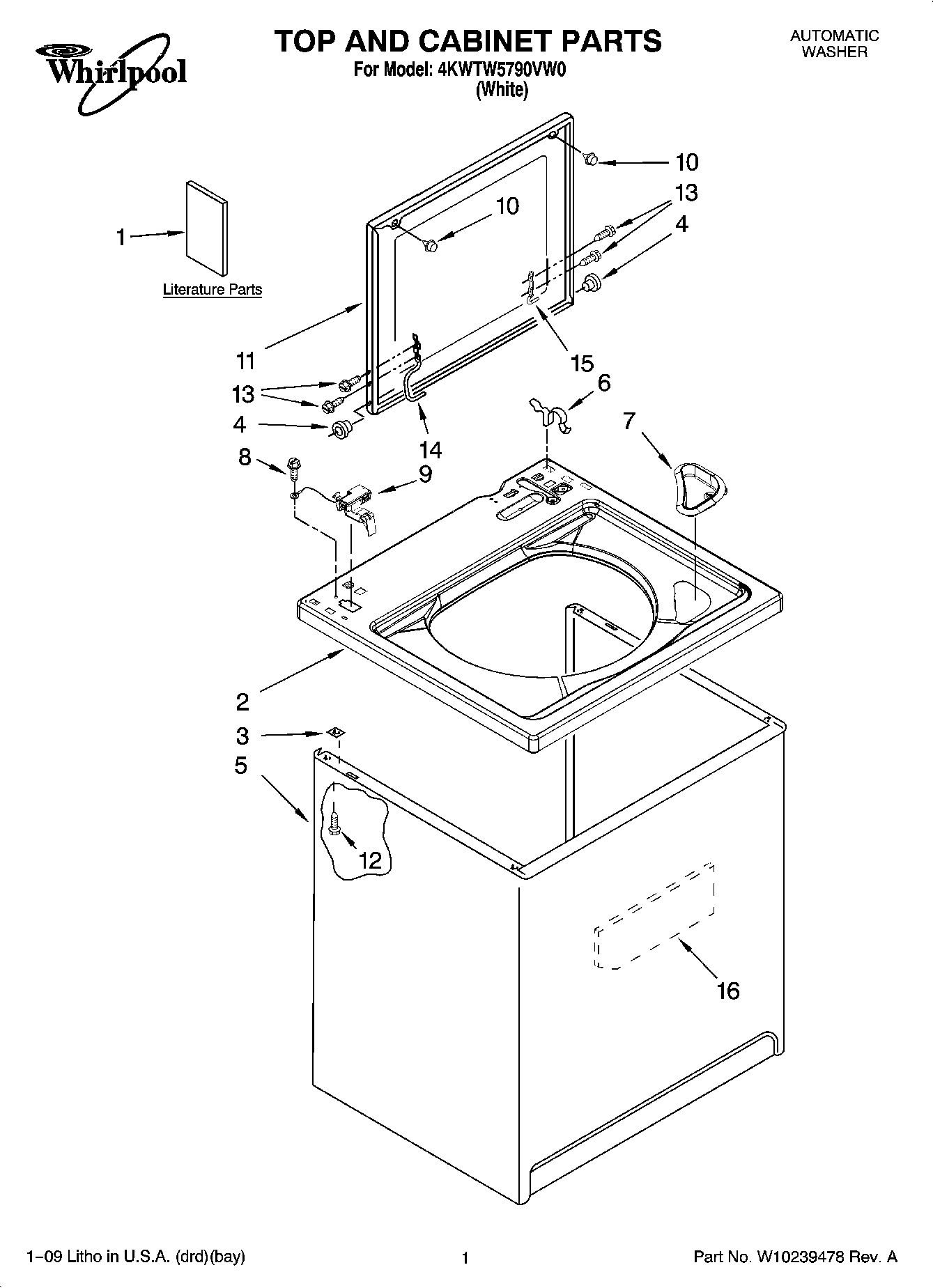 01 - TOP AND CABINET PARTS