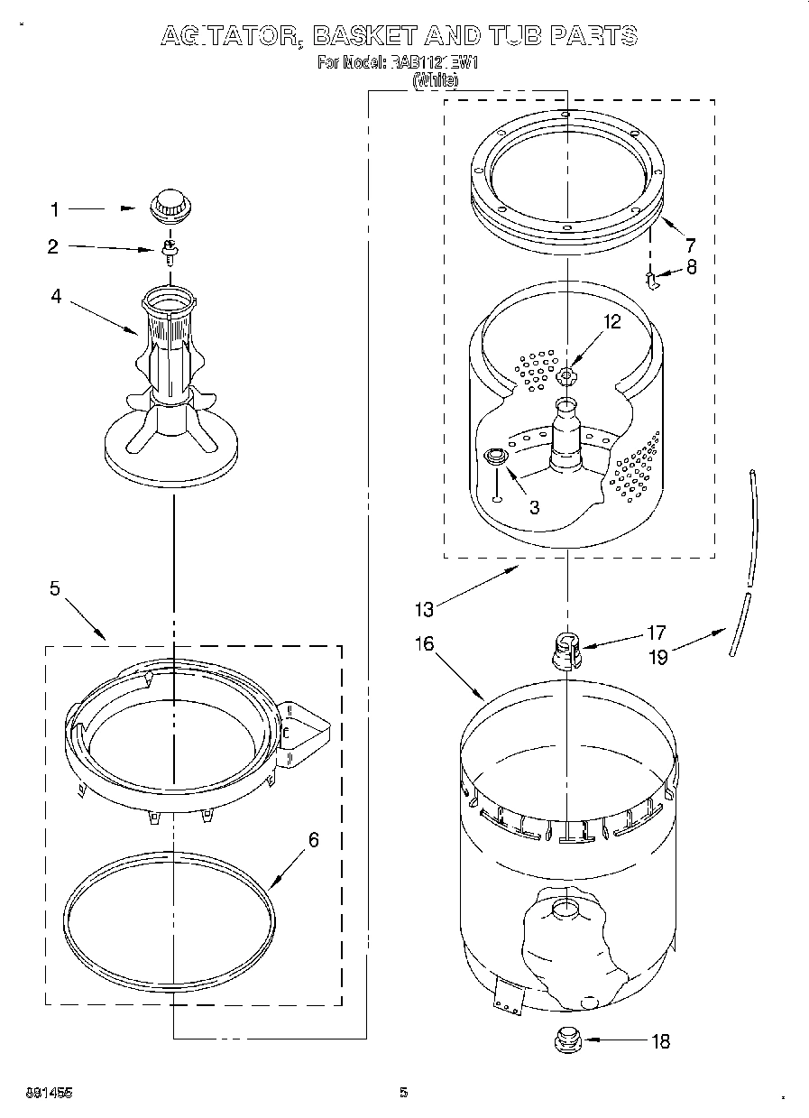 03 - AGITATOR, BASKET AND TUB