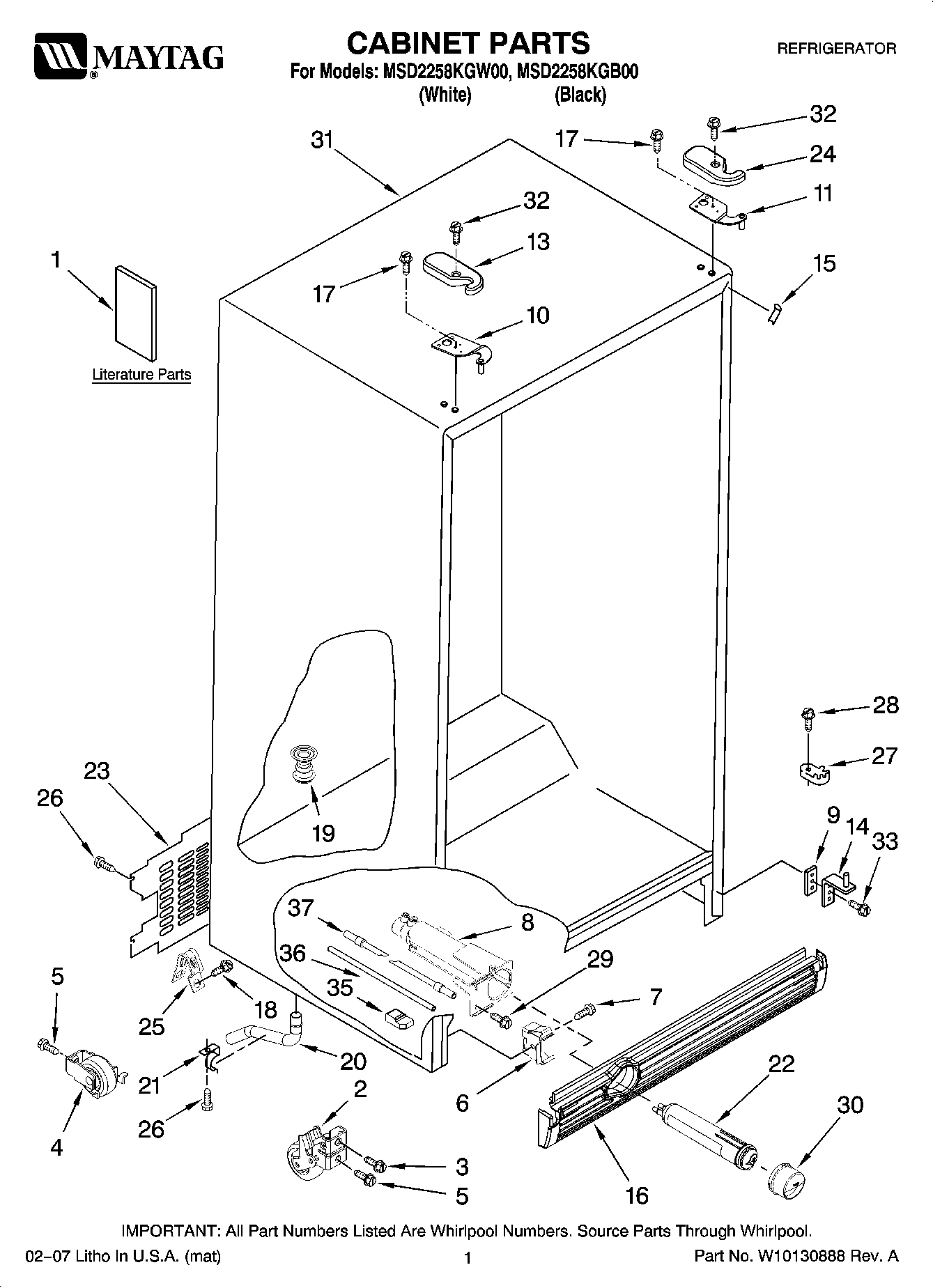 01 - CABINET PARTS
