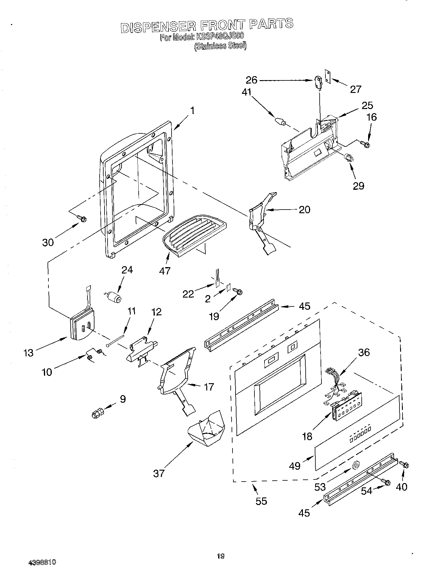 13 - DISPENSER FRONT