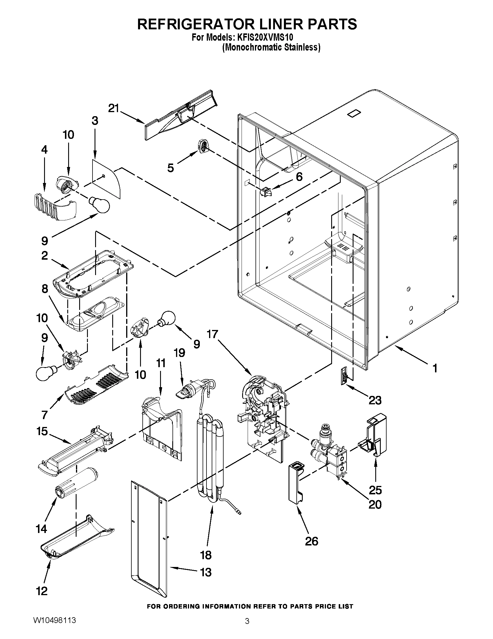 02 - REFRIGERATOR LINER PARTS