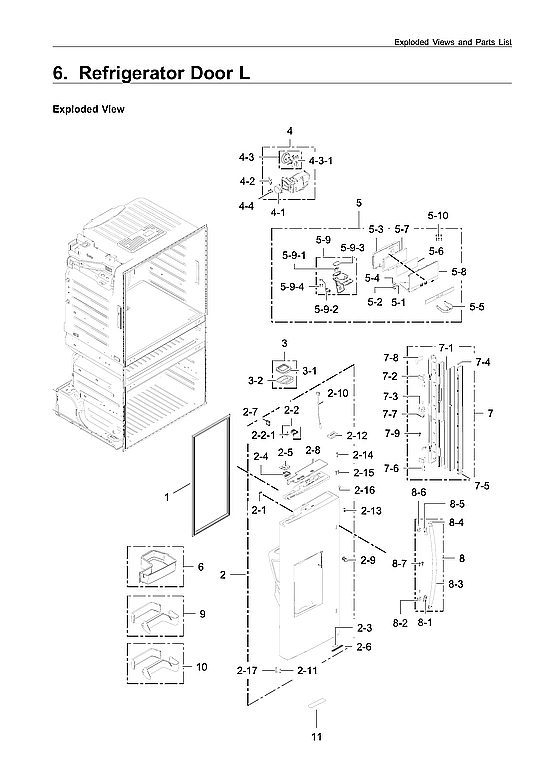 Left Refrigerator Door