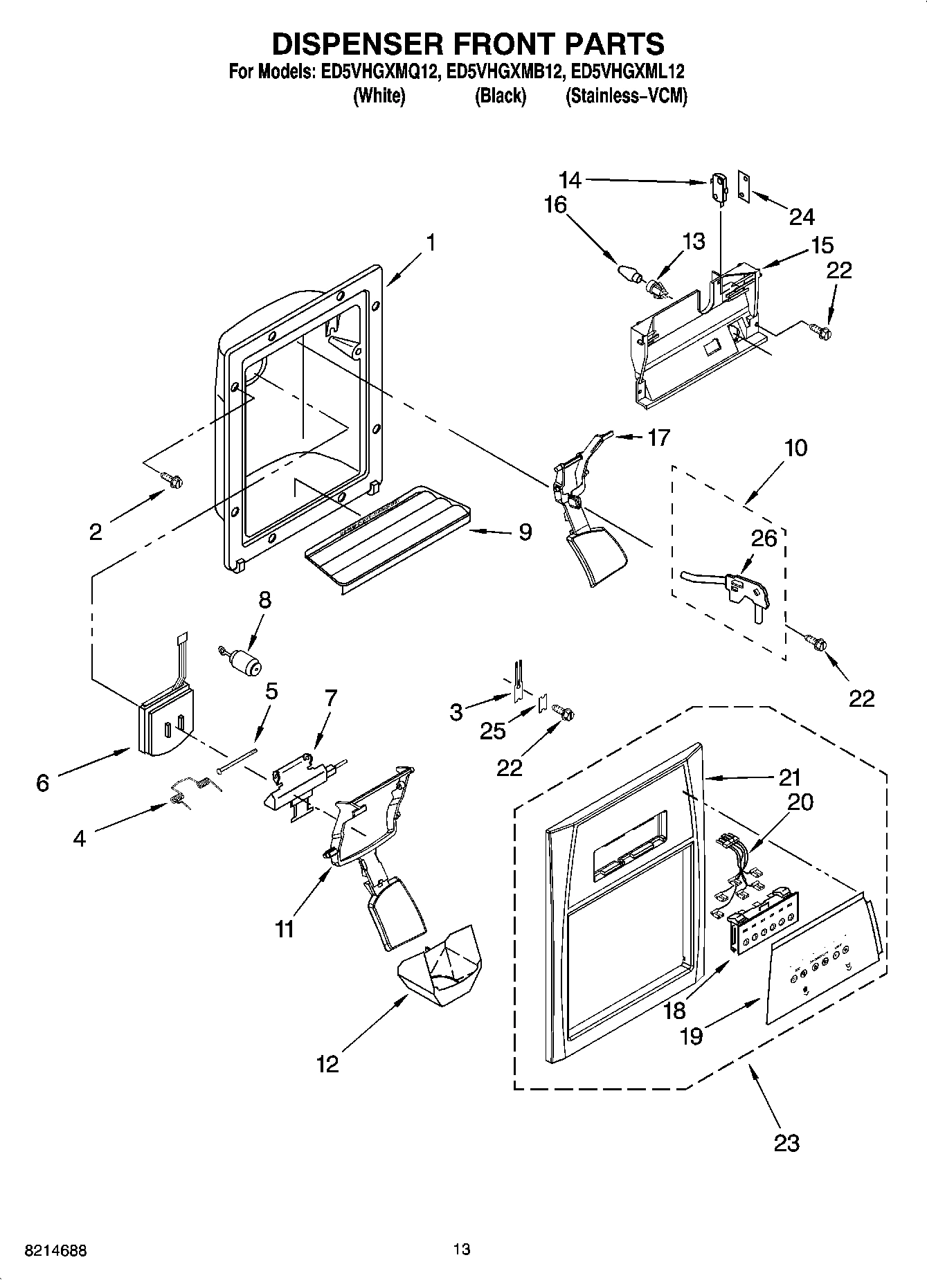 08 - DISPENSER FRONT PARTS