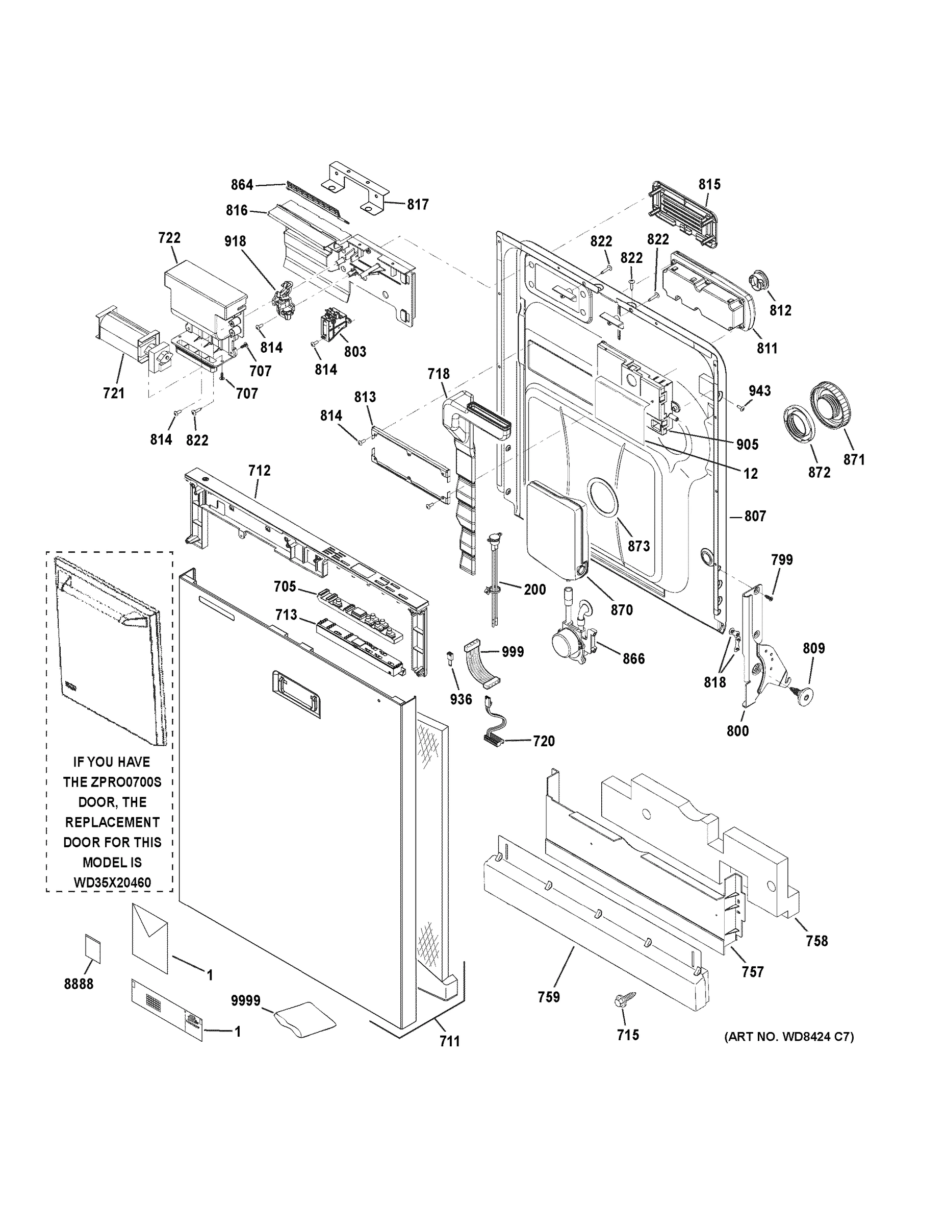 ESCUTCHEON & DOOR ASSEMBLY