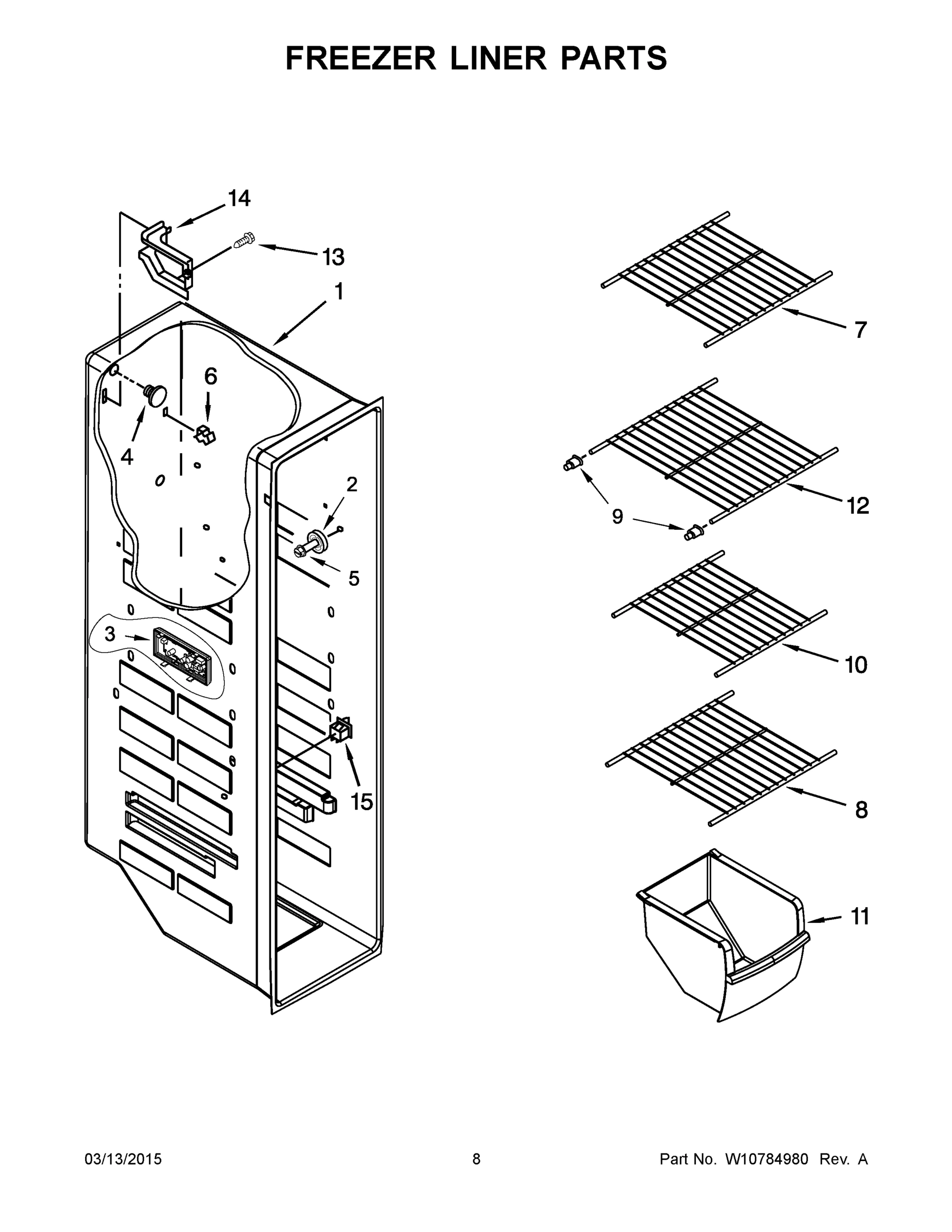 05 - FREEZER LINER PARTS