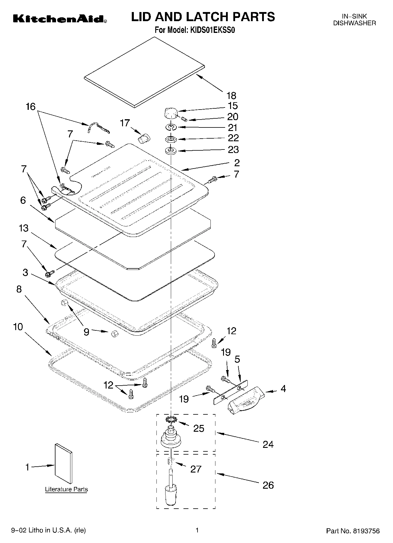 01 - LID AND LATCH, LITERATURE